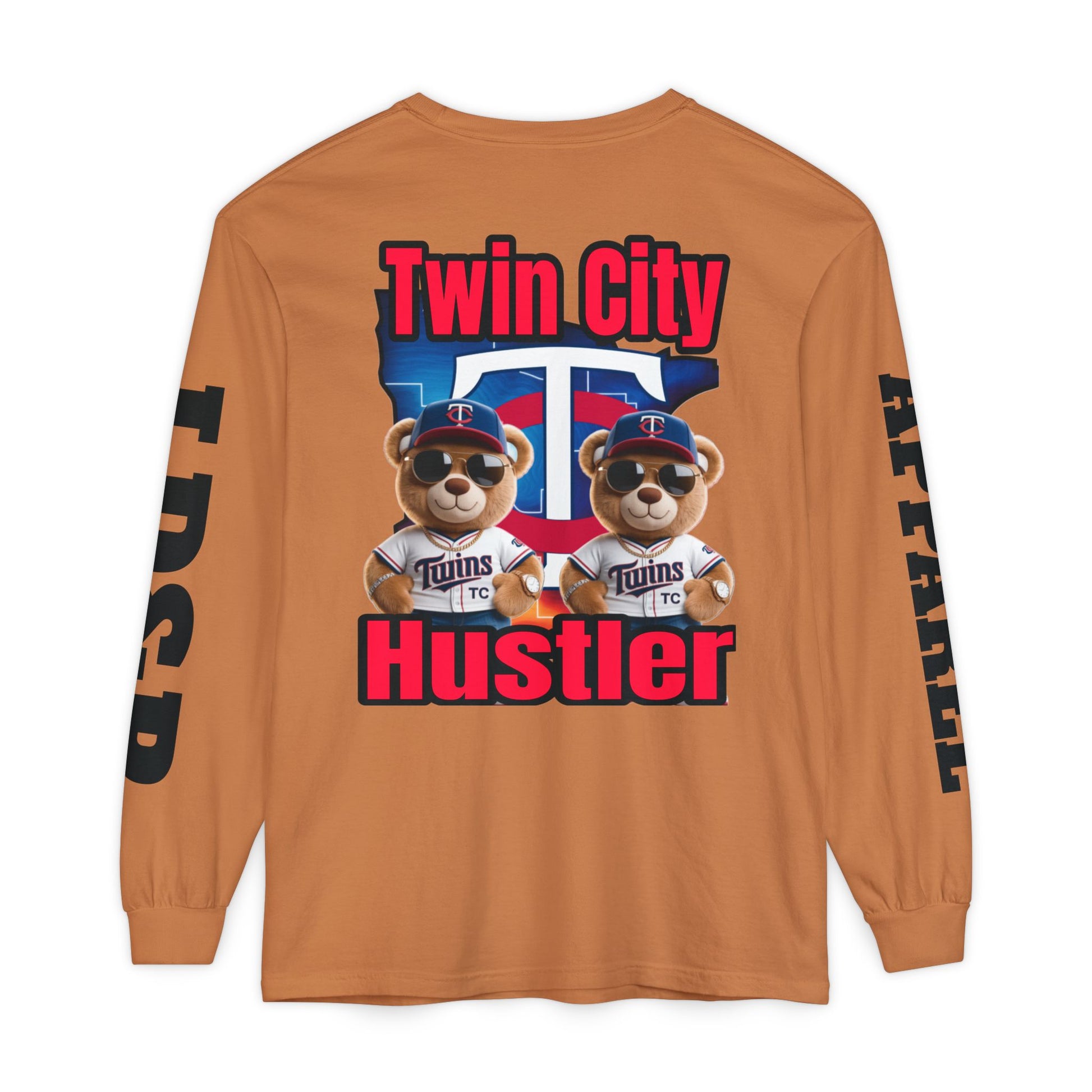 Twin City HUSTLER Long Sleeve T-Shirt - Bad Temper Design