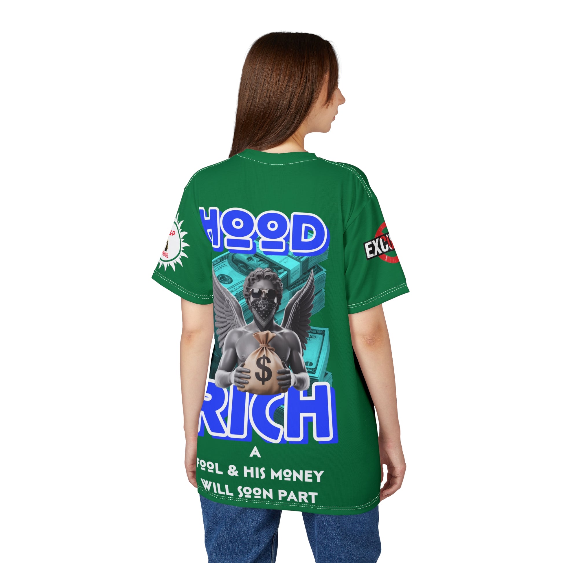 Hood Rich Graphic Tee LD&P APPAREL Green