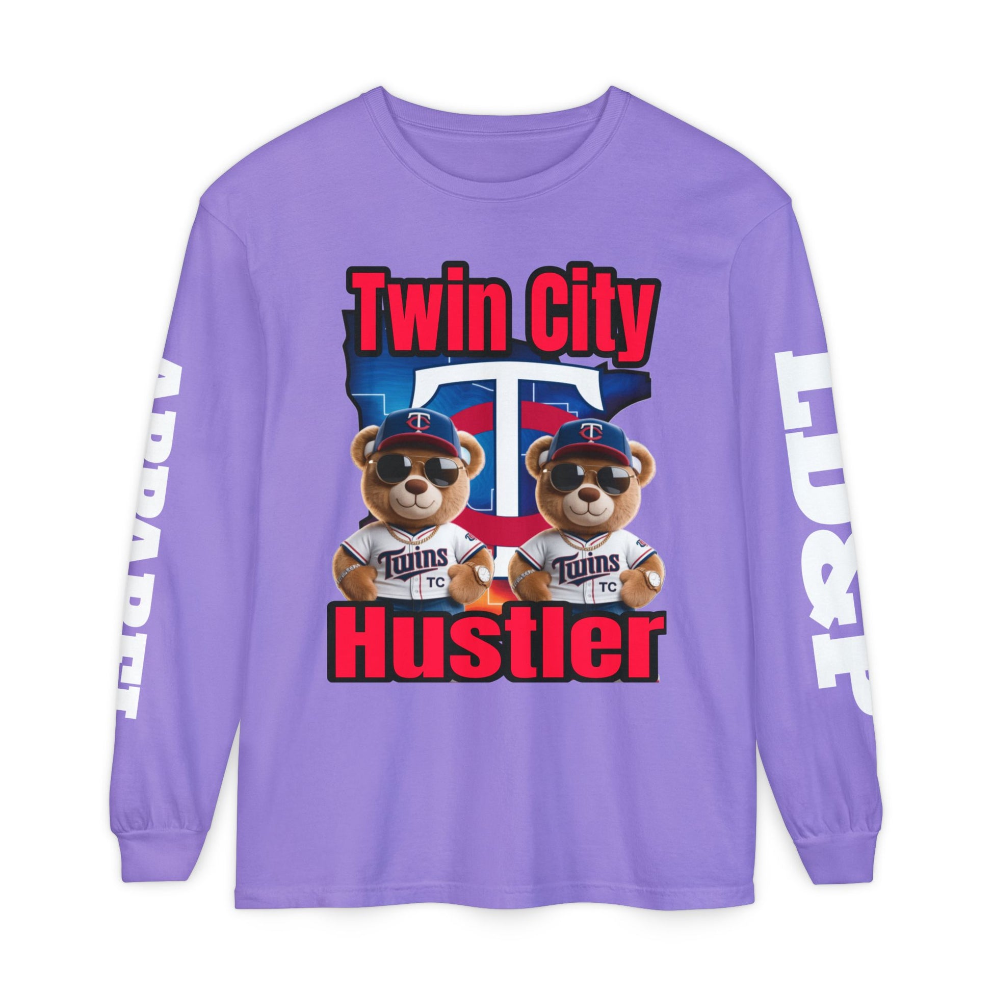 Twin City HUSTLER Long Sleeve T-Shirt - LD&P Apparel Design #2