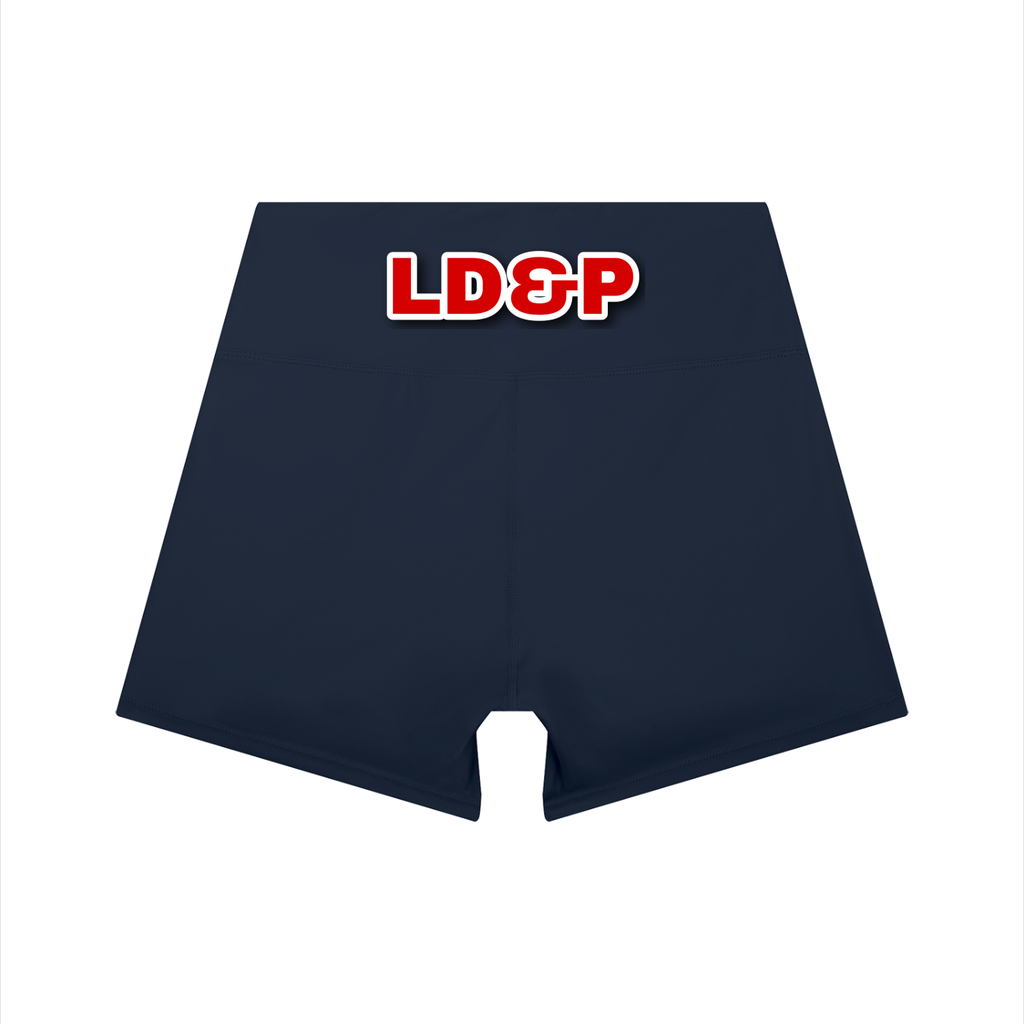 Women’s High-Waist Color Block LD&P APPAREL Yoga Shorts