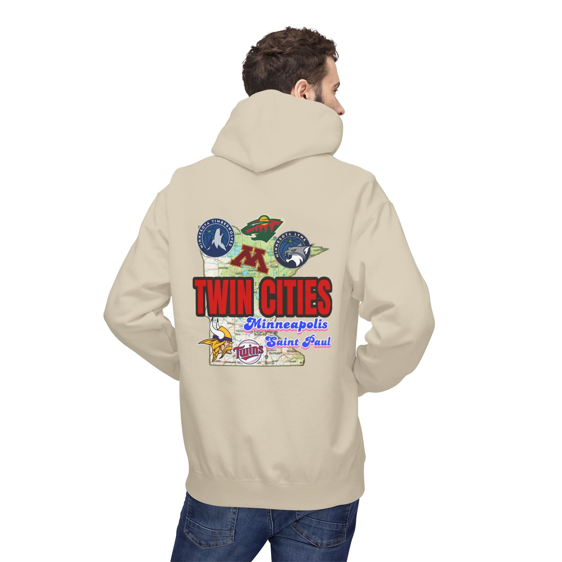 Fleece Hoodie Twin Cities Minneapolis St Paul Design