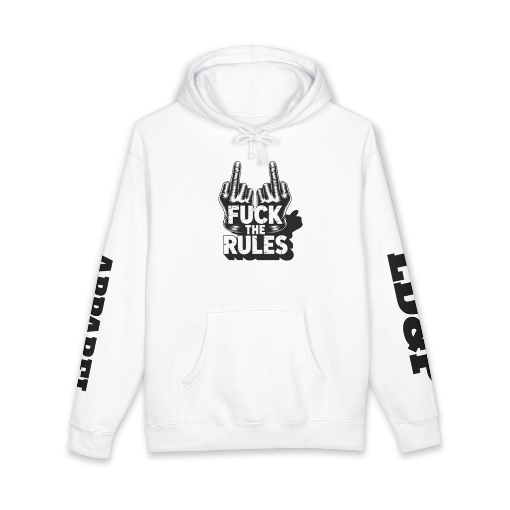 Hooded Sweatshirt - 'Fuck The Rules' Bold Graphic Design