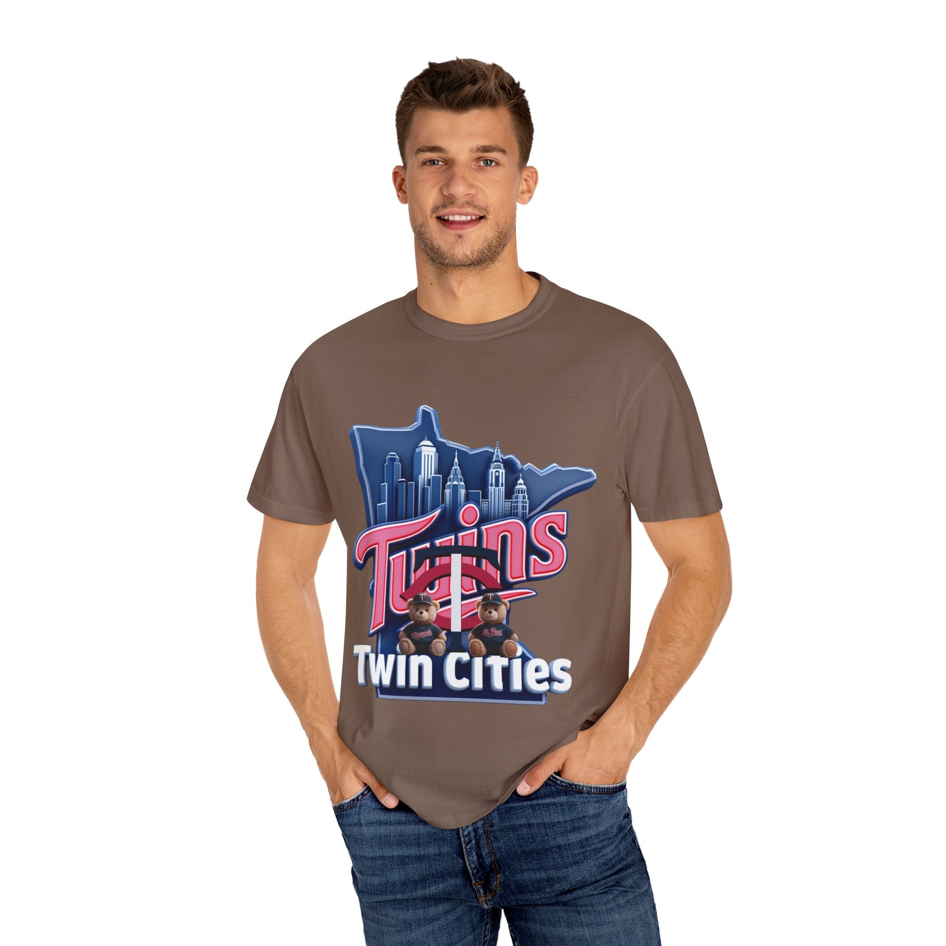 Twin City Unisex T-Shirt, Sporty Tee for Fans, Garment-Dyed Shirt, Perfect for Game Day, Show Your Team Spirit!