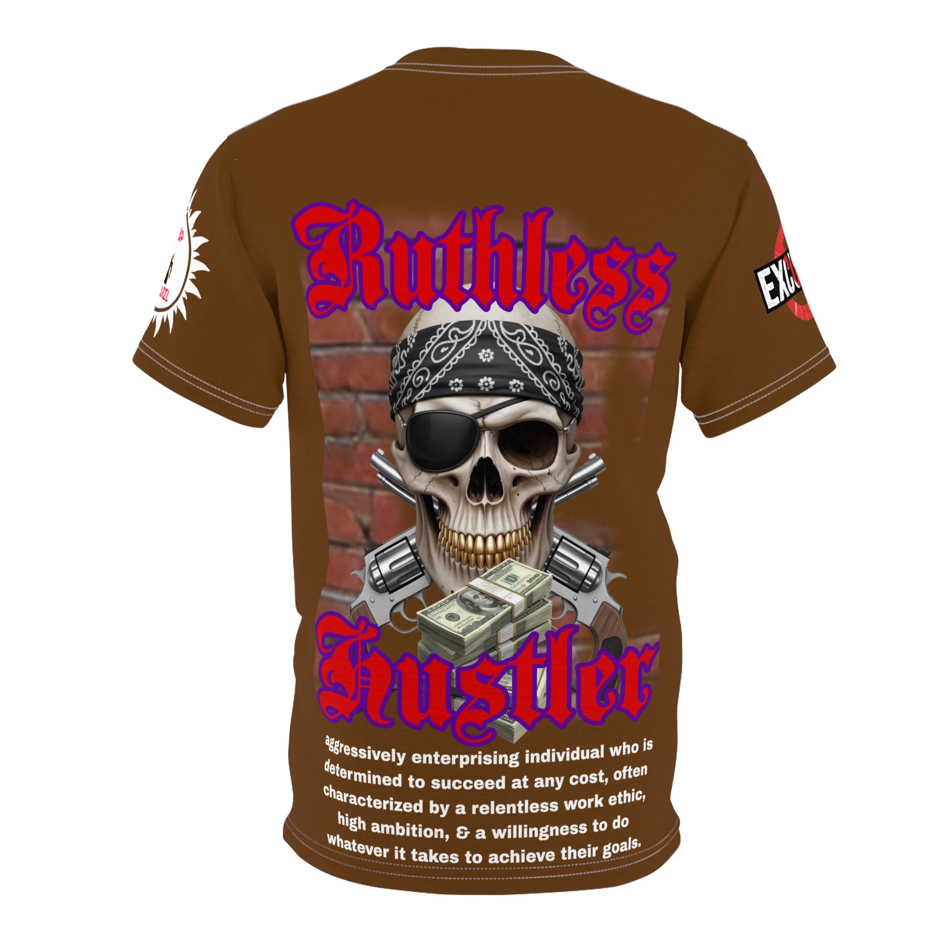 Ruthless Hustler Tee LD&P APPAREL Brown