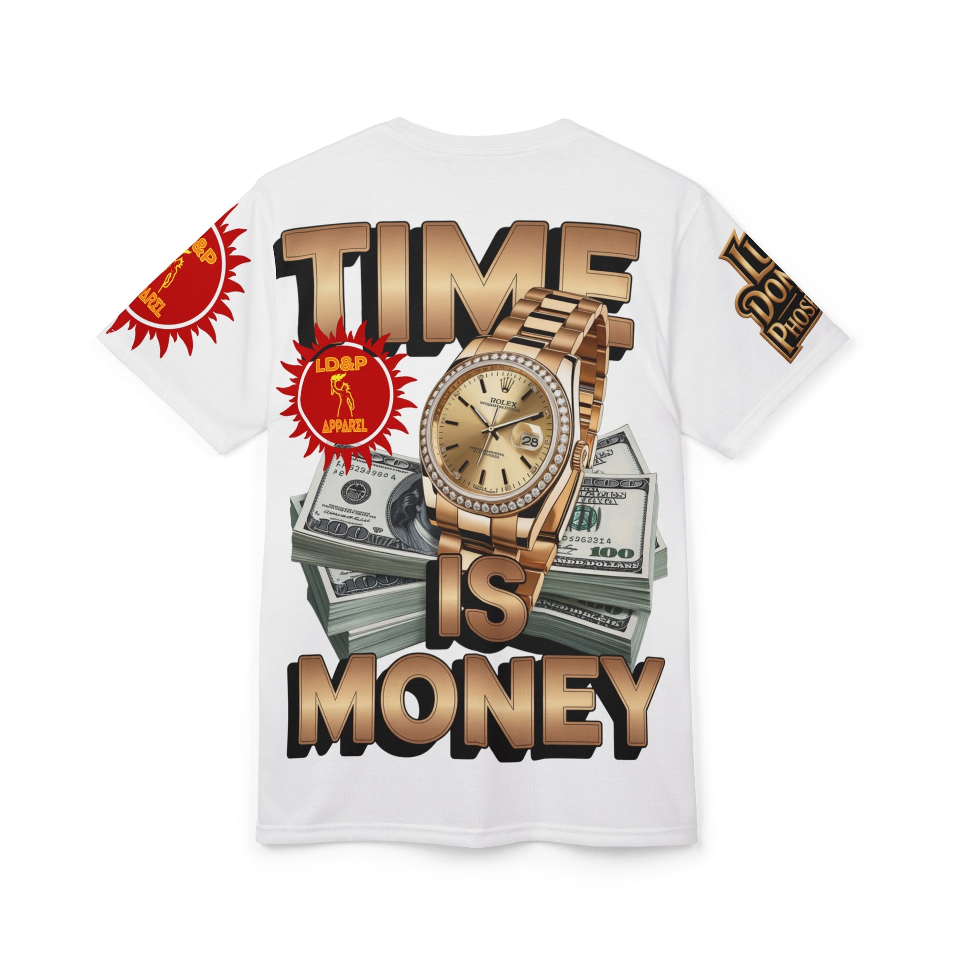 Time Is Money Unisex Tee - LD&P Apparel Design white