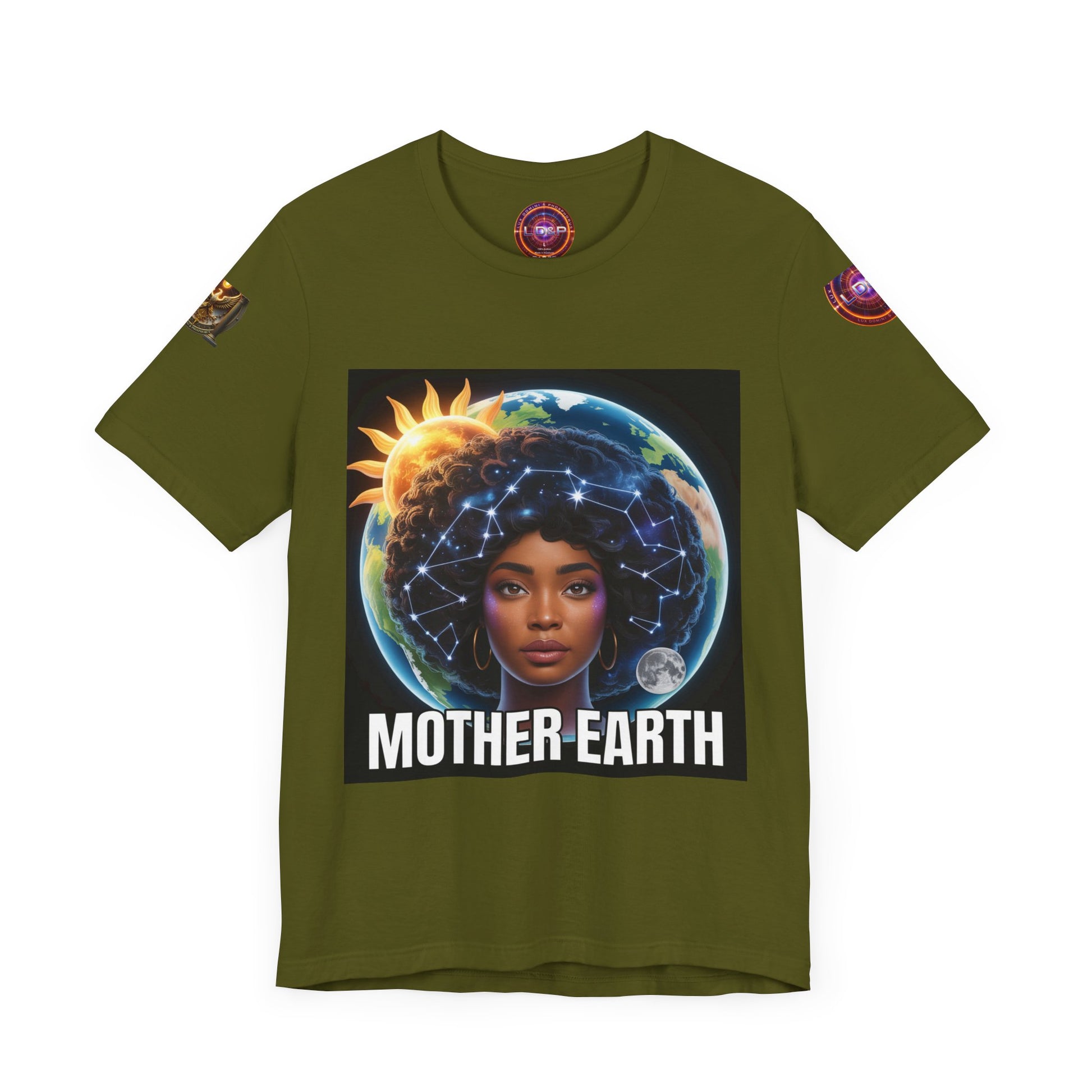 Earth Day Unisex Tee with Mother Earth Design LD&P