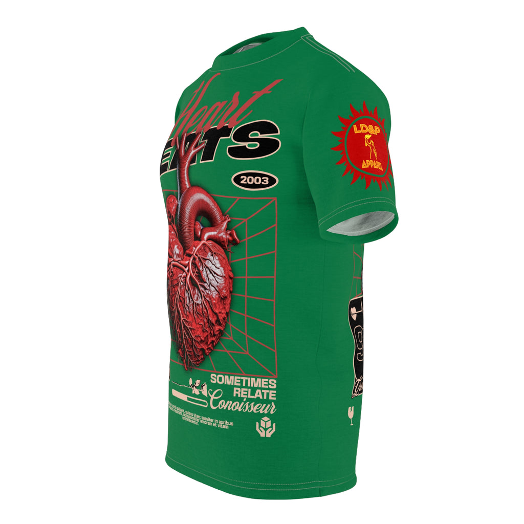 Heart Beats LD&P Apparel Design Graphic Green