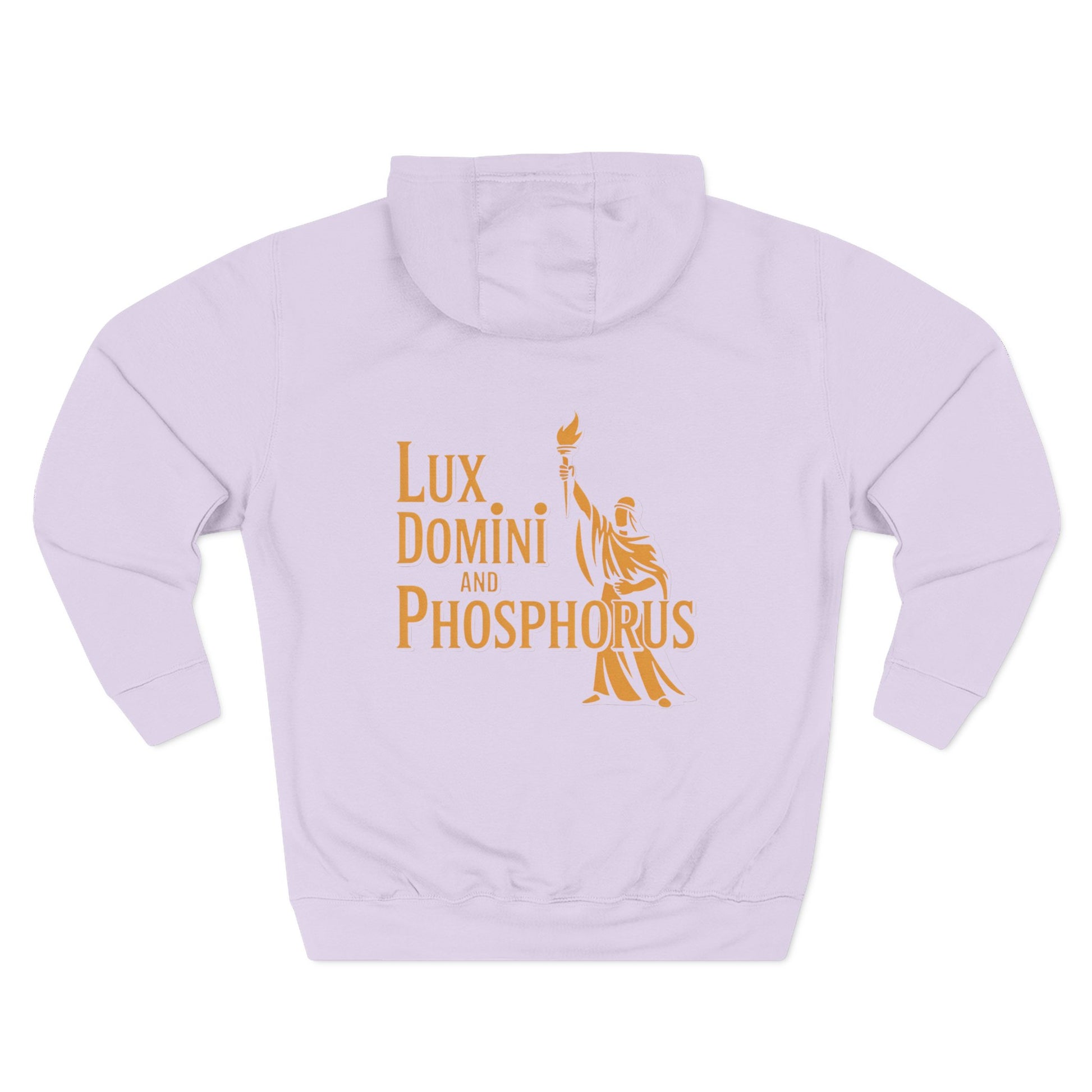 Fleece Hoodie Lux Domini and Phosphorus Apparel Design