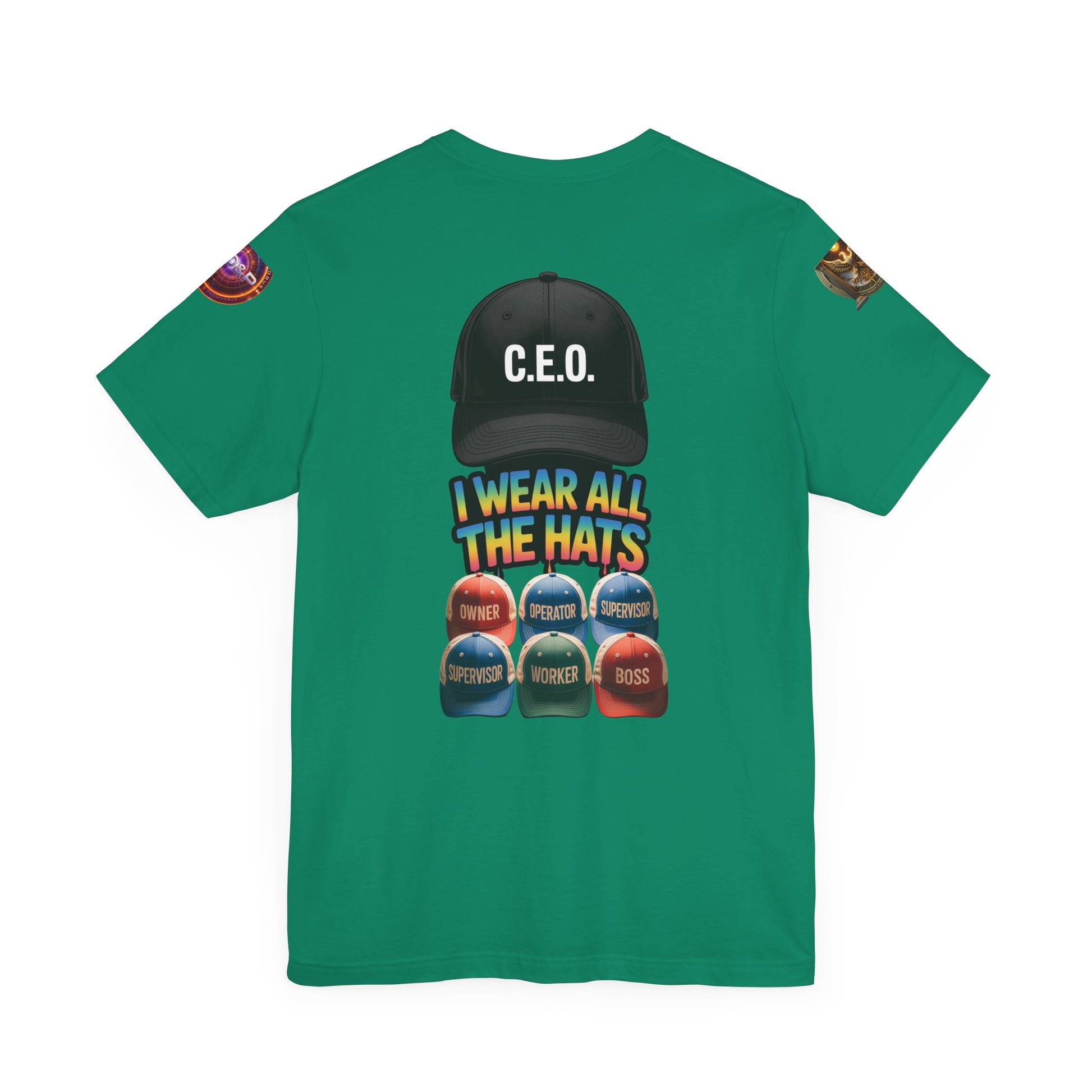 Entrepreneur Hat Unisex Tee - I Wear All The Hats Design