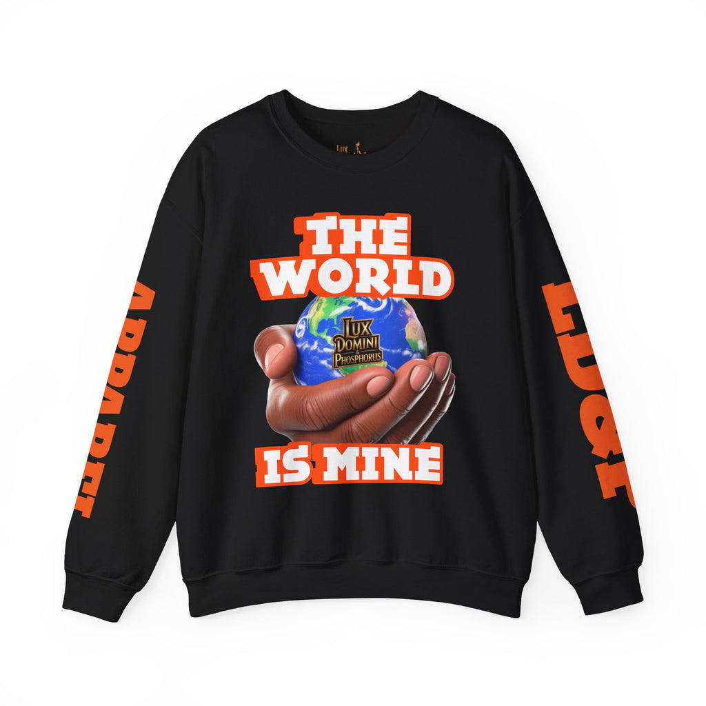 Graphic Sweatshirt - The World Is Mine Lux Domini and Phosphoros Apparel