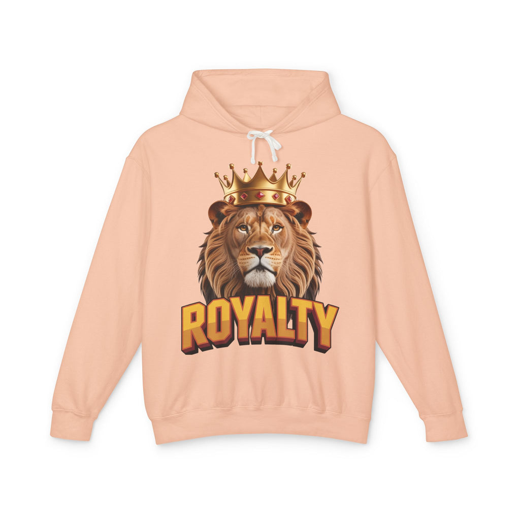 Royalty Lion Hooded Sweatshirt, Unisex Lightweight Pullover, King of the Jungle Sweatshirt, Animal Lover Gift, Cool Casual Wear