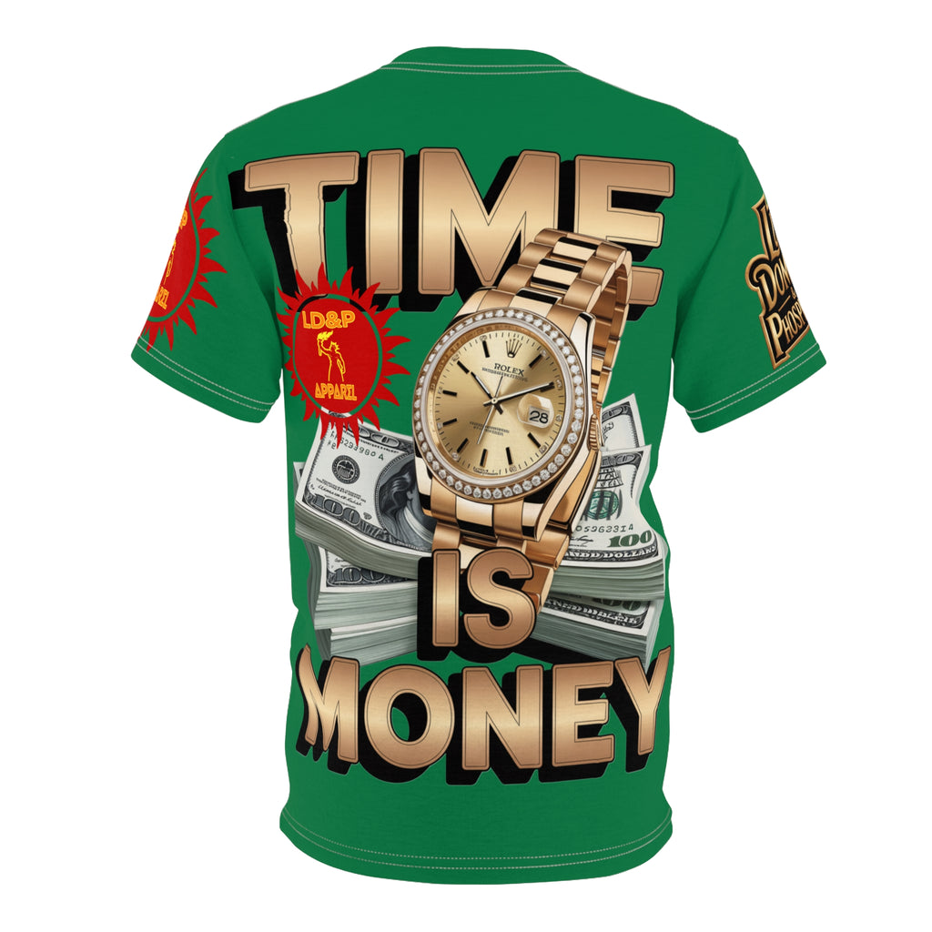 Time Is Money Unisex Tee - LD&P Apparel Design green