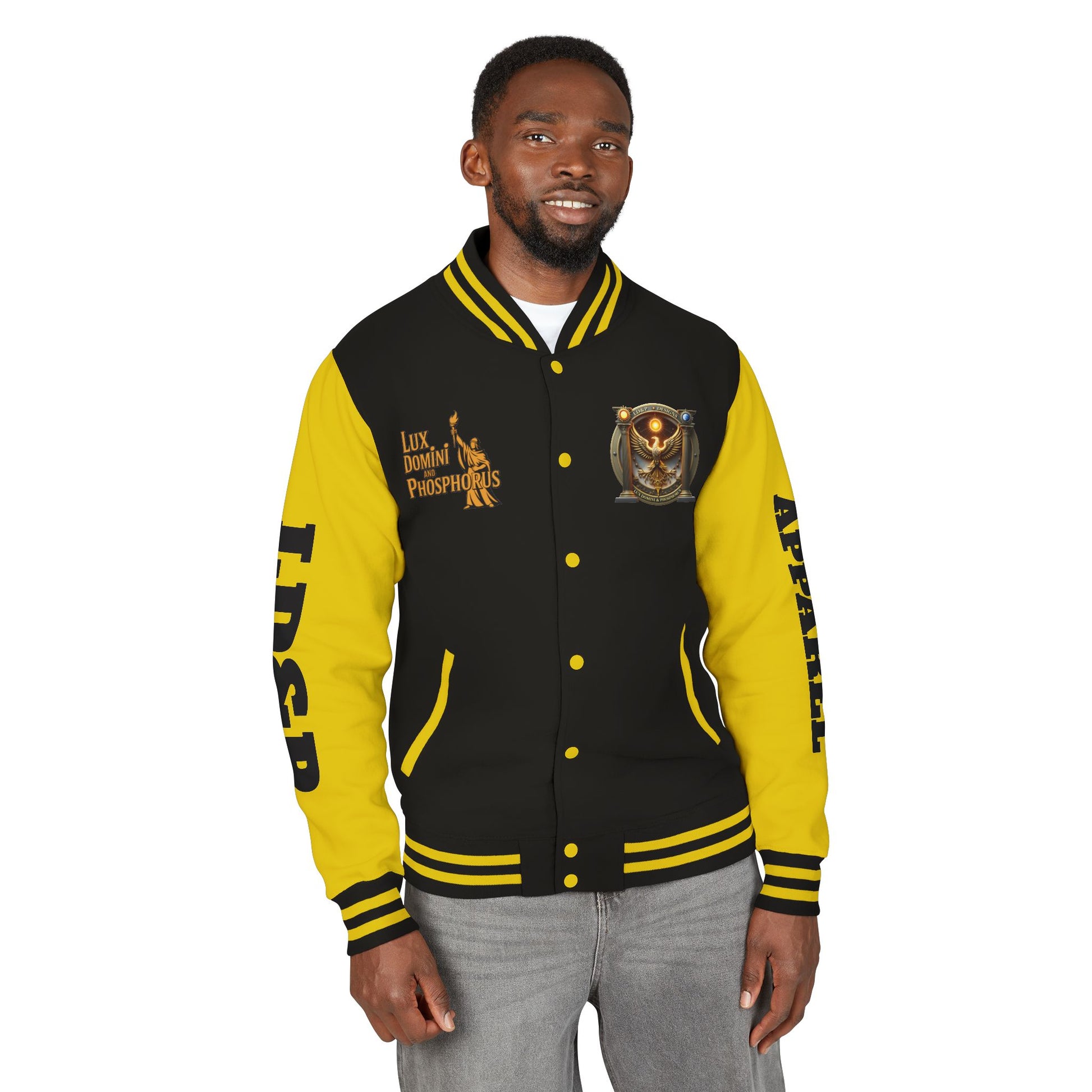 Letterman Jacket LD&P APPAREL Logo Design