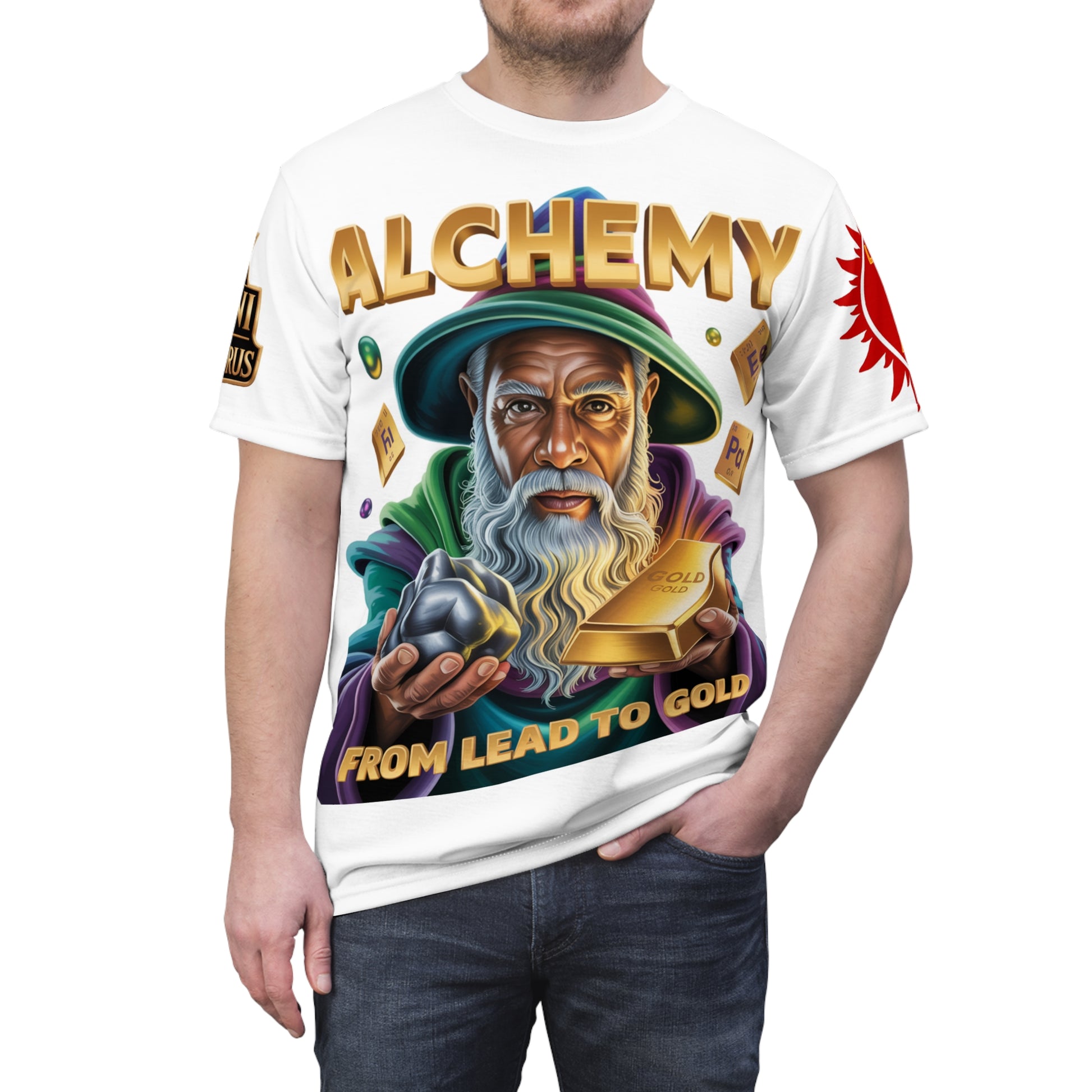 Alchemy Unisex Cut & Sew Tee white