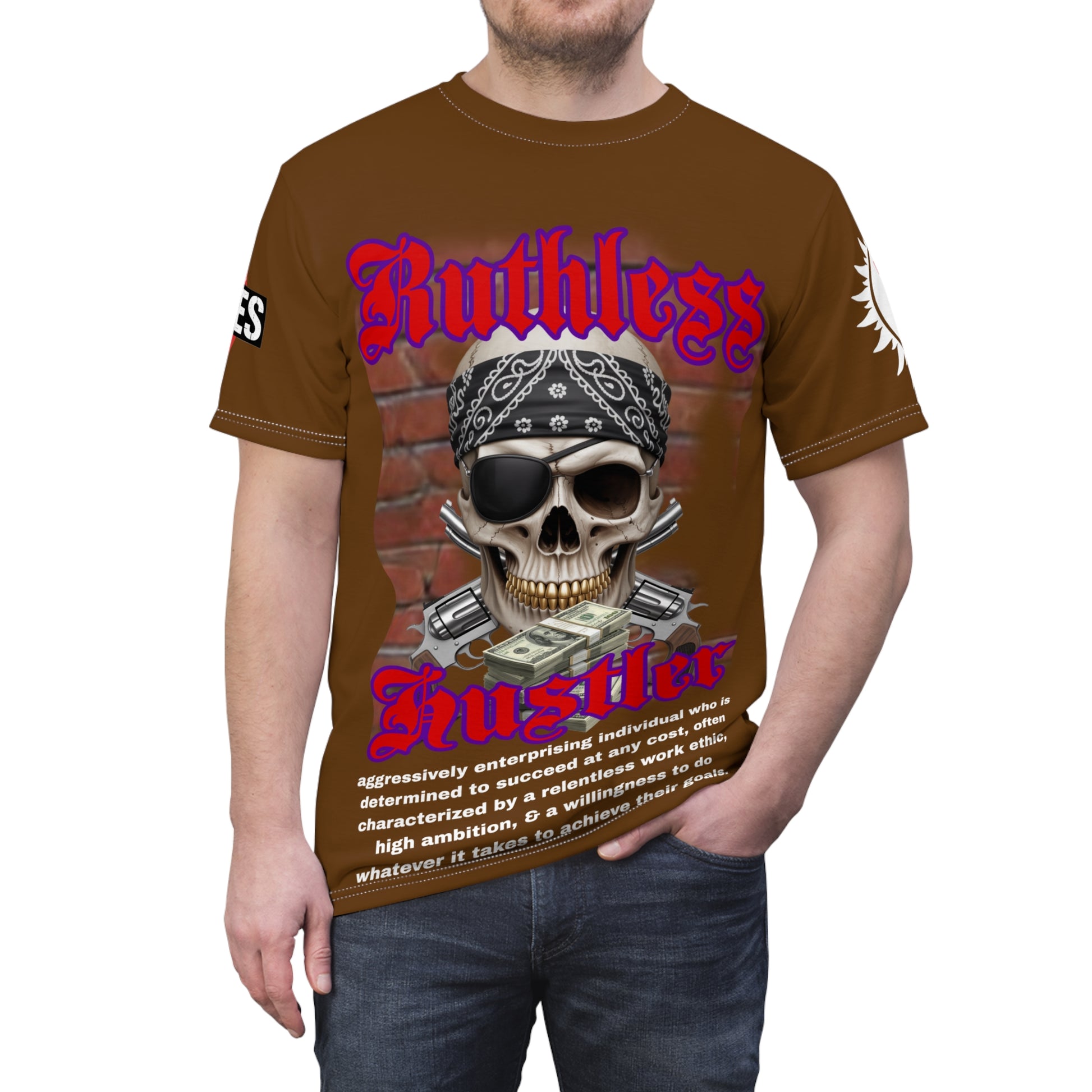 Ruthless Hustler Tee LD&P APPAREL Brown
