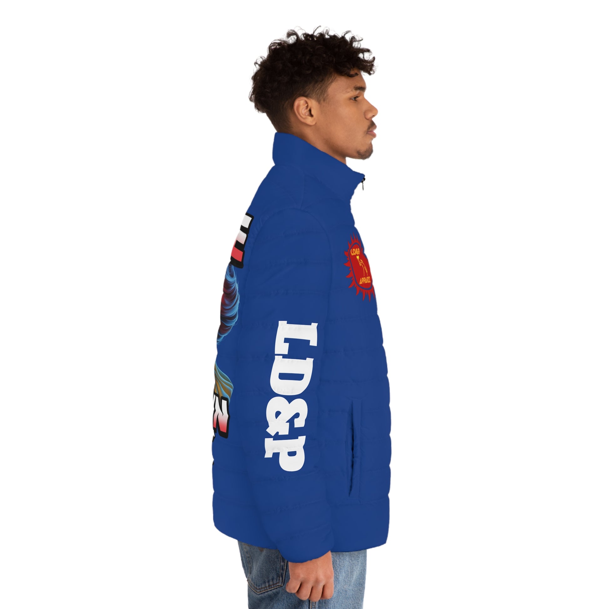 Puffer Jacket - No Time For Clown Shit LD&P Apparel Design Blue
