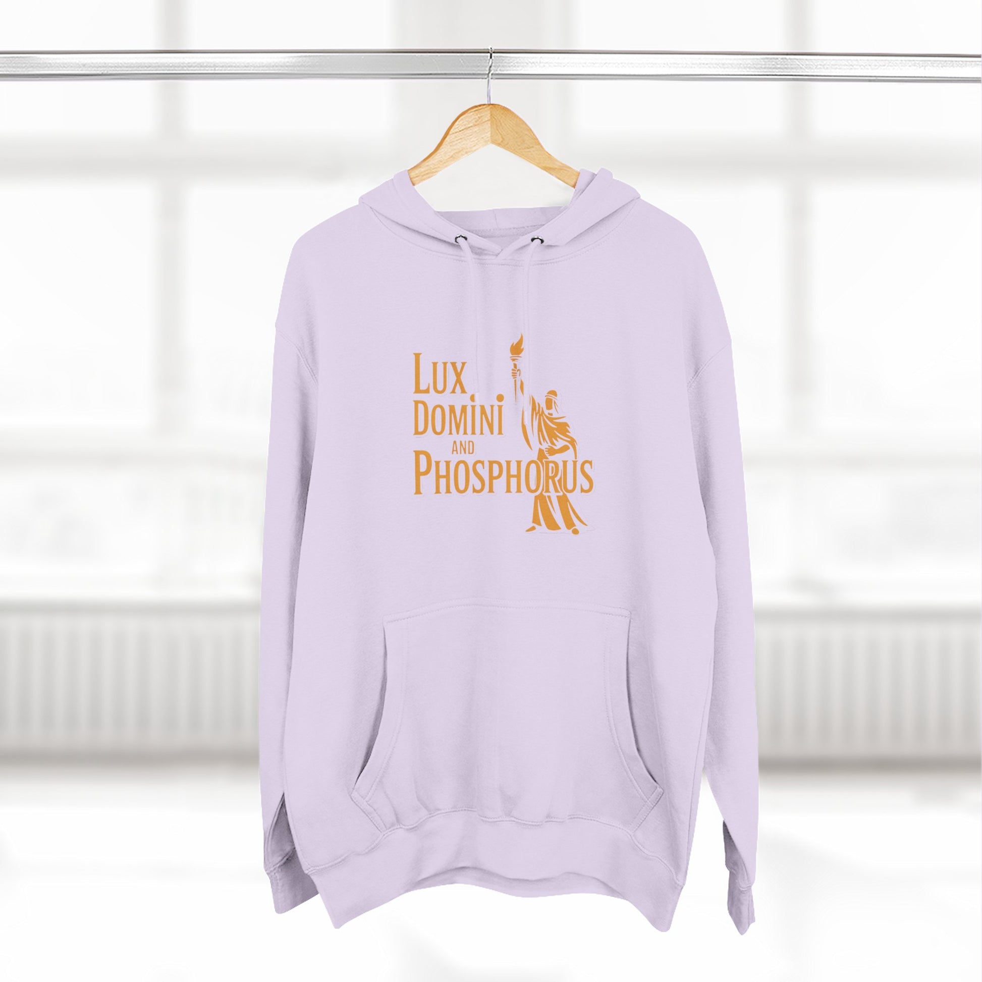 Fleece Hoodie Lux Domini and Phosphorus Apparel Design