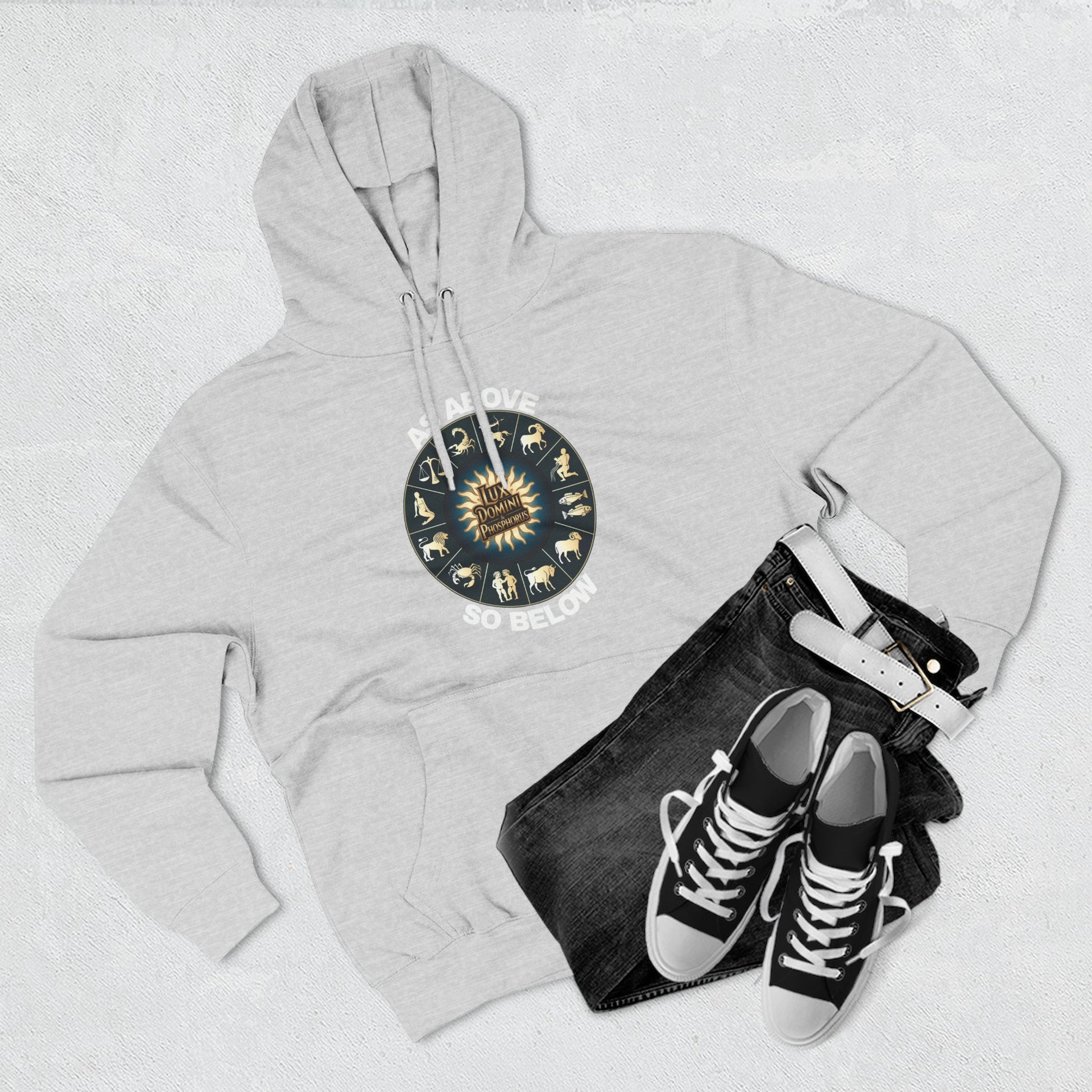 Fleece Hoodie - Lux Domini and Phosphorus Design - Above So Below