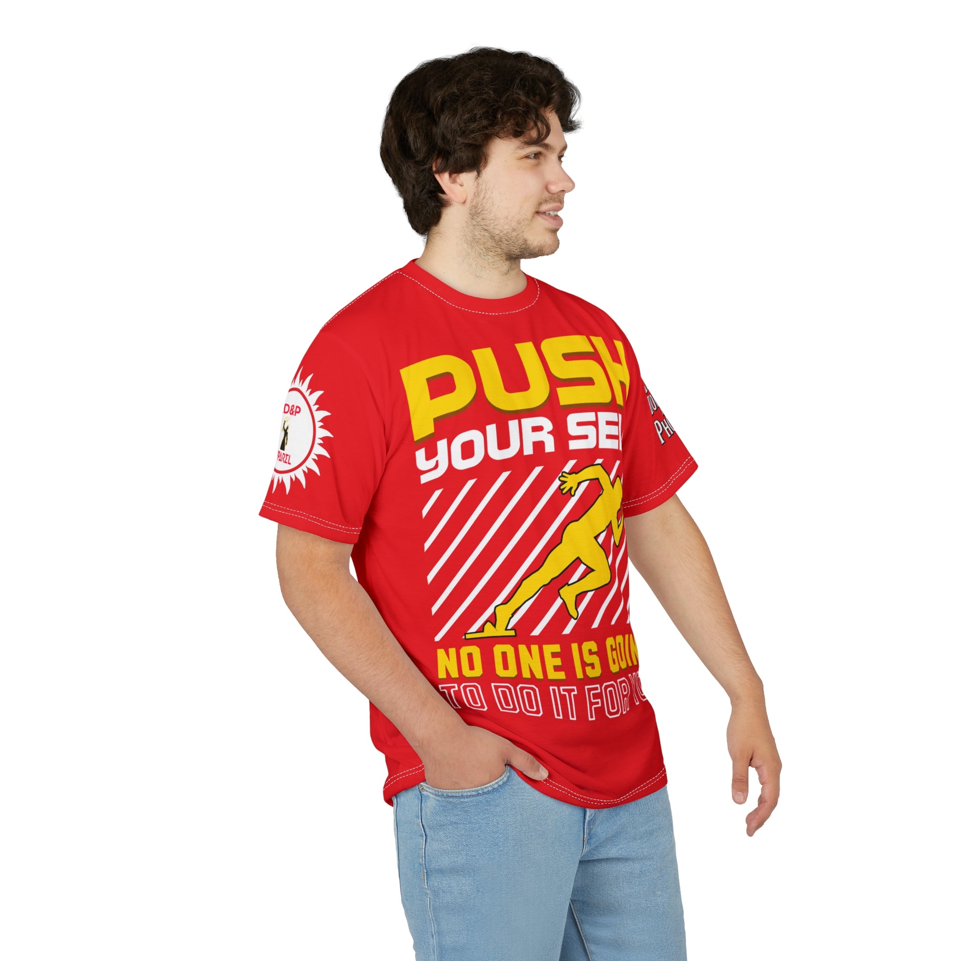 Push Yourself Graphic Tee LD&P APPAREL DESIGN Red
