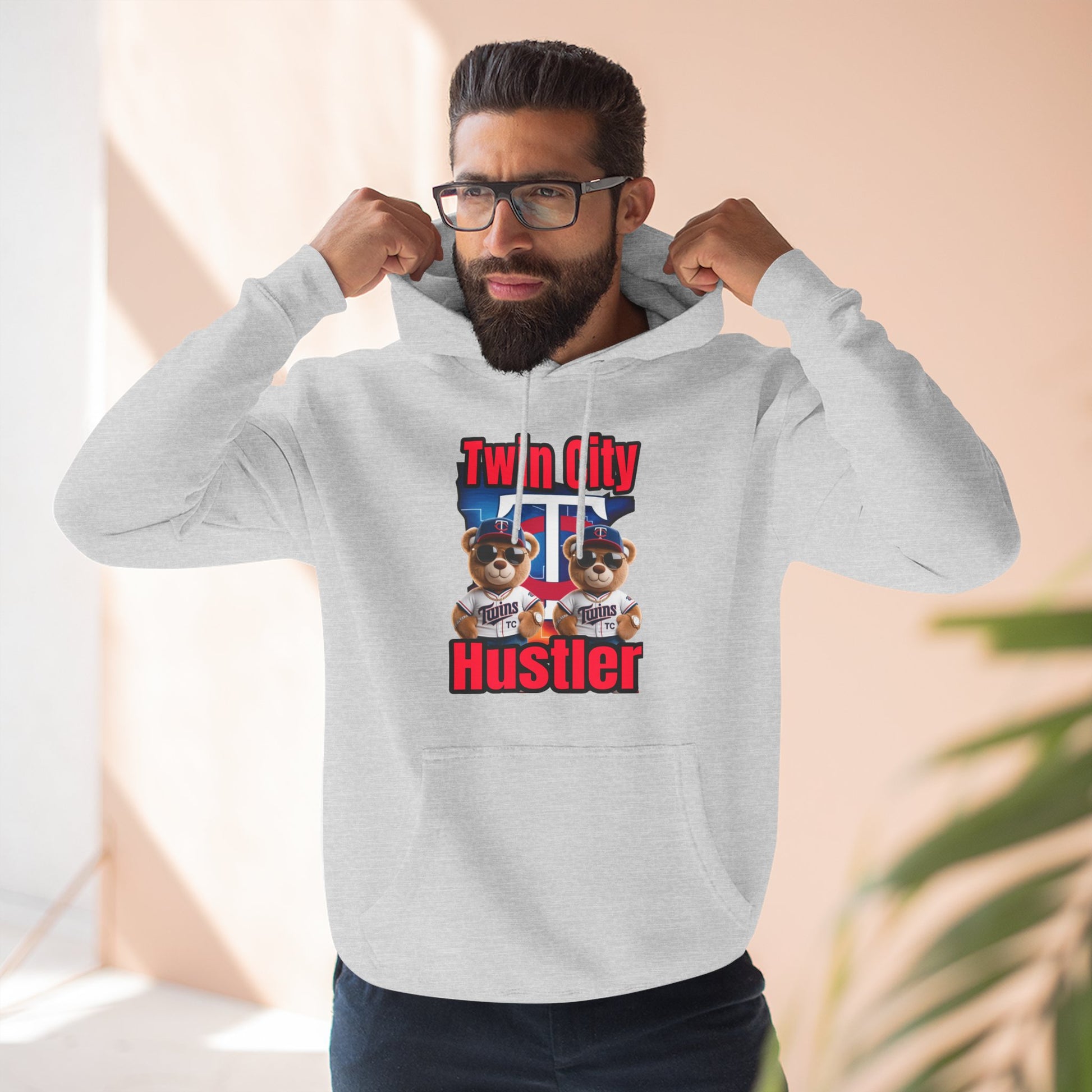 Fleece Hoodie Twin City HUSTLER Design