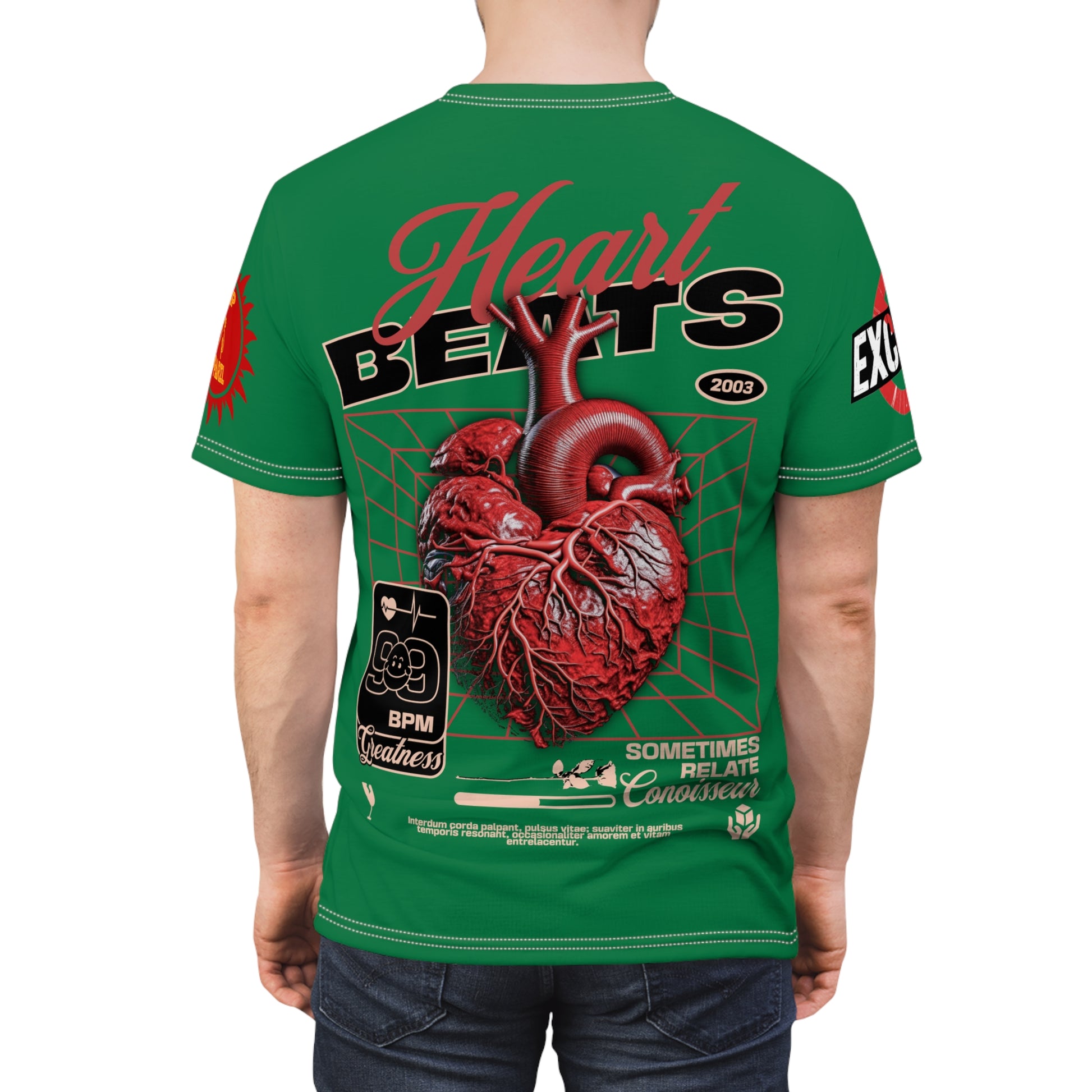 Heart Beats LD&P Apparel Design Graphic Green