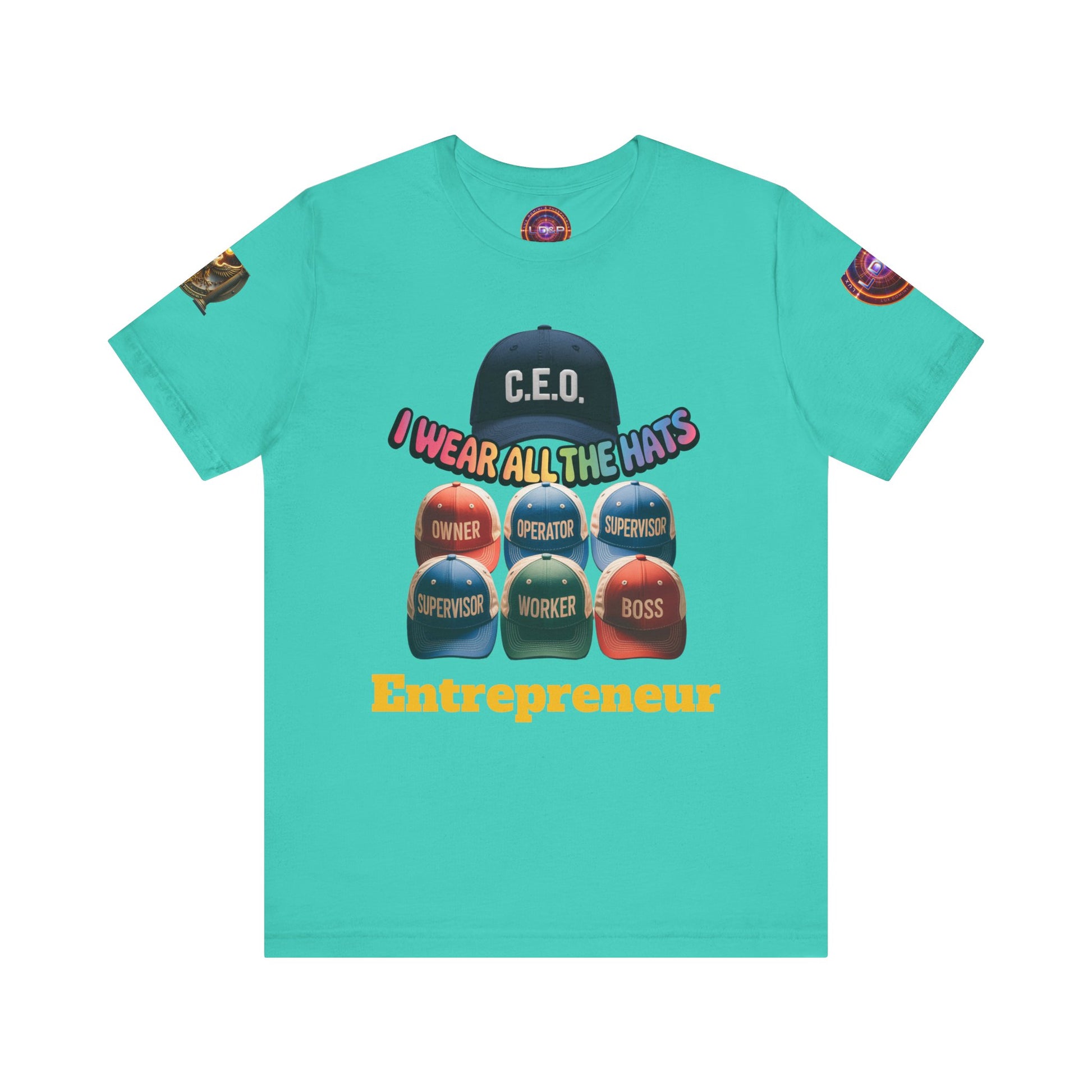 Entrepreneur Hat Unisex Tee - I Wear All The Hats Design