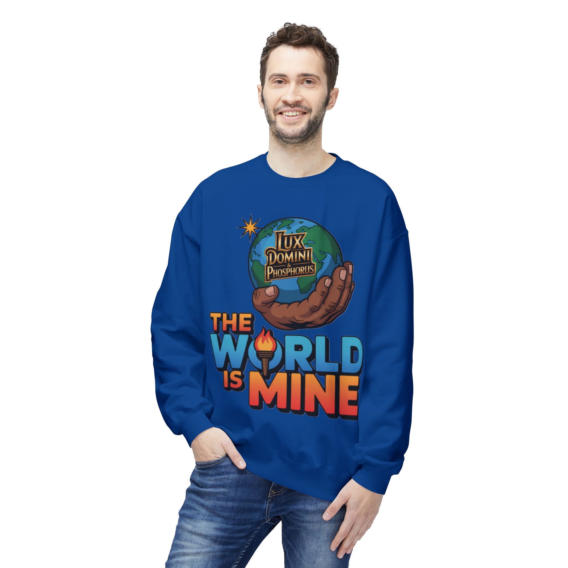 "The World Is Mine"  Design 2 Crewneck Sweatshirt