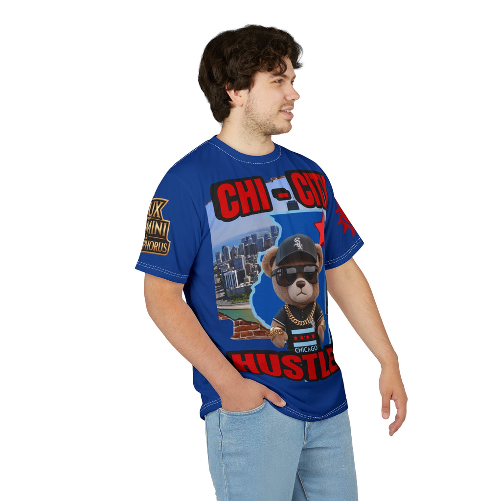 Chi-City Hustler Cut & Sew Tee — LD&P Apparel Blue