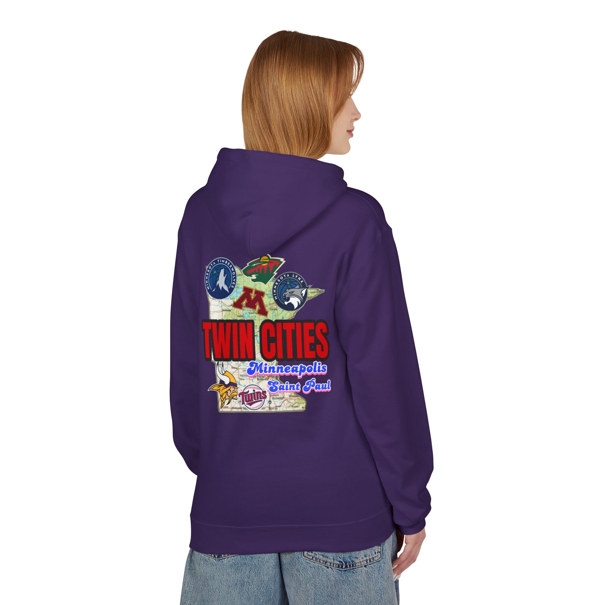 Fleece Hoodie Twin Cities Minneapolis St Paul Design