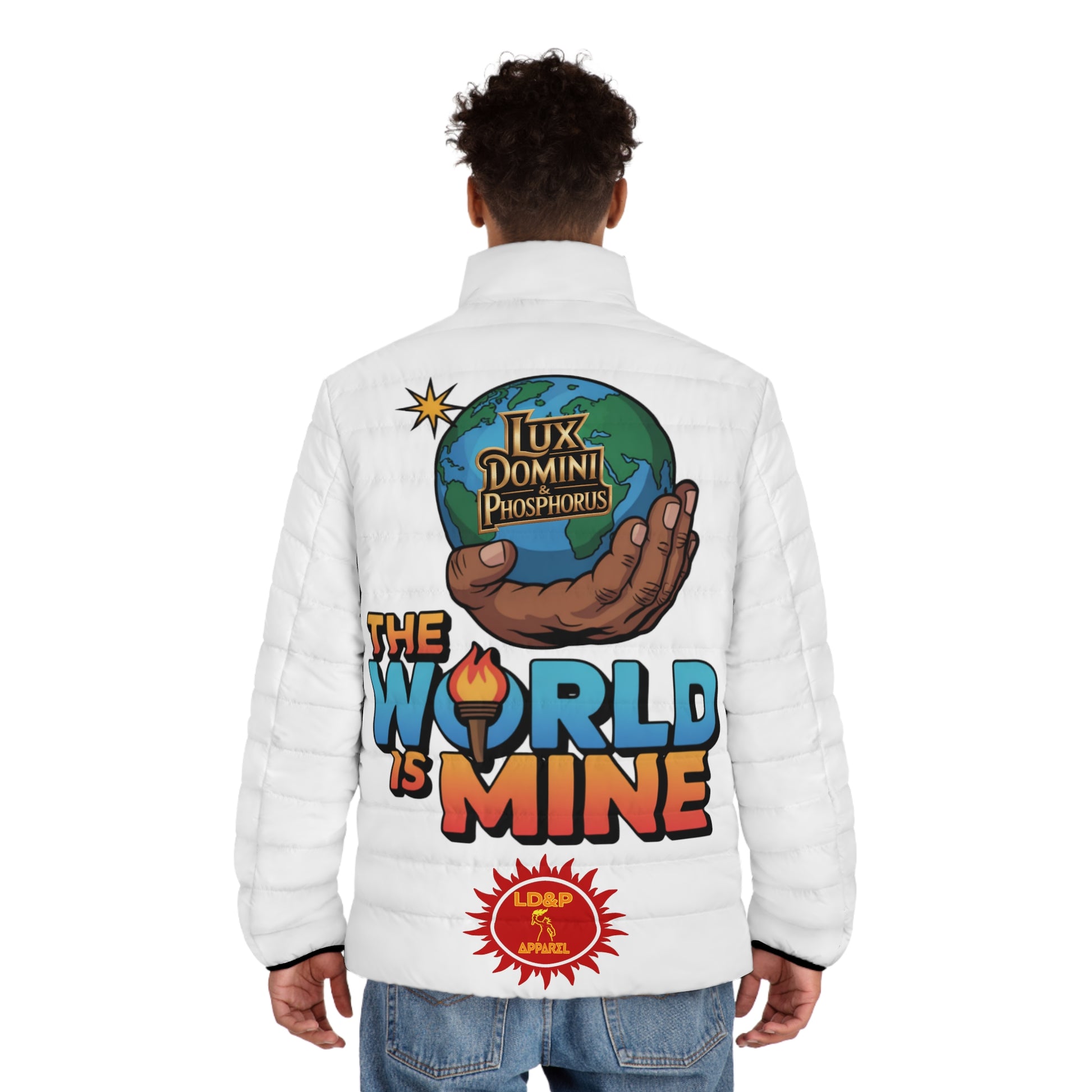 White Puffer Jacket - The World Is Mine LD&P Apparel Design