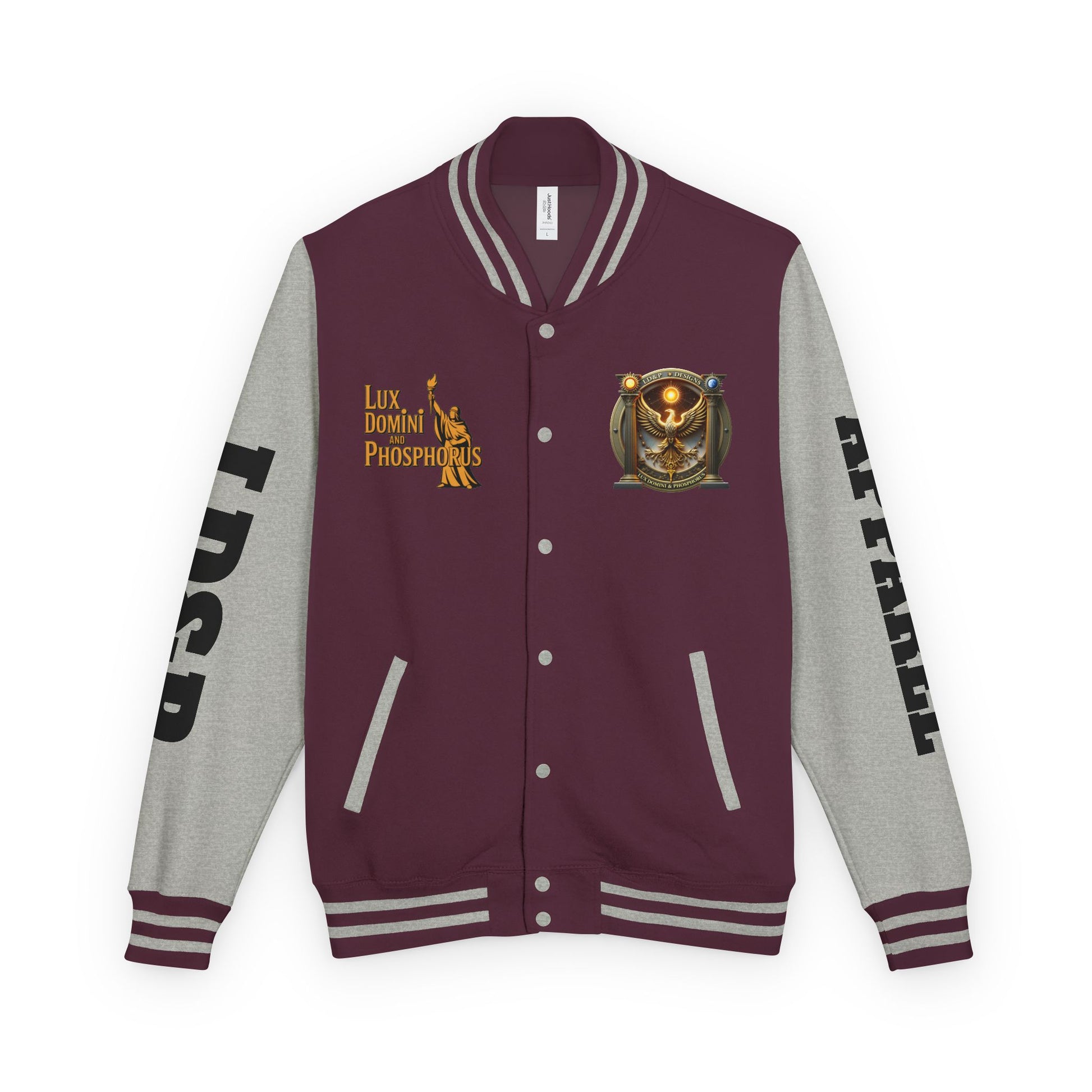 Letterman Jacket LD&P APPAREL Logo Design