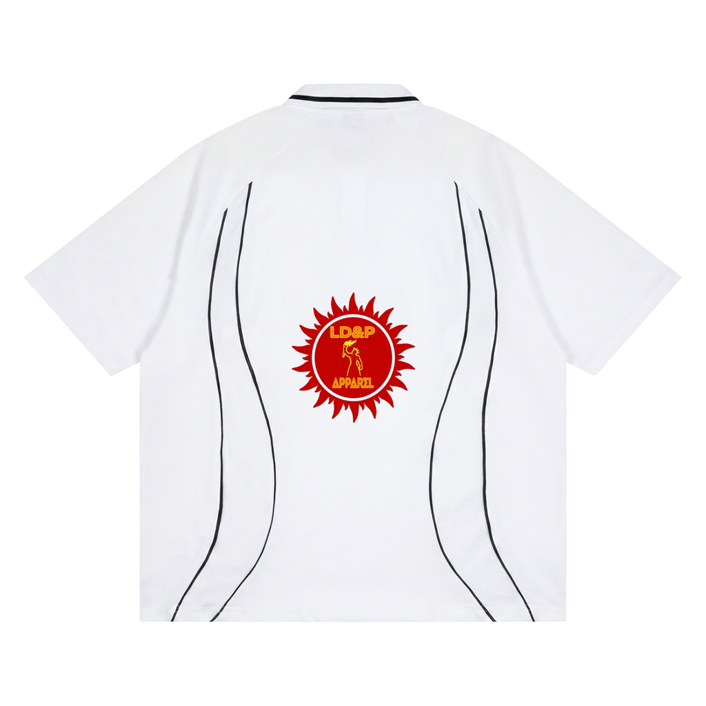 LD&P APPAREL Raglan Piping Polo Shirt