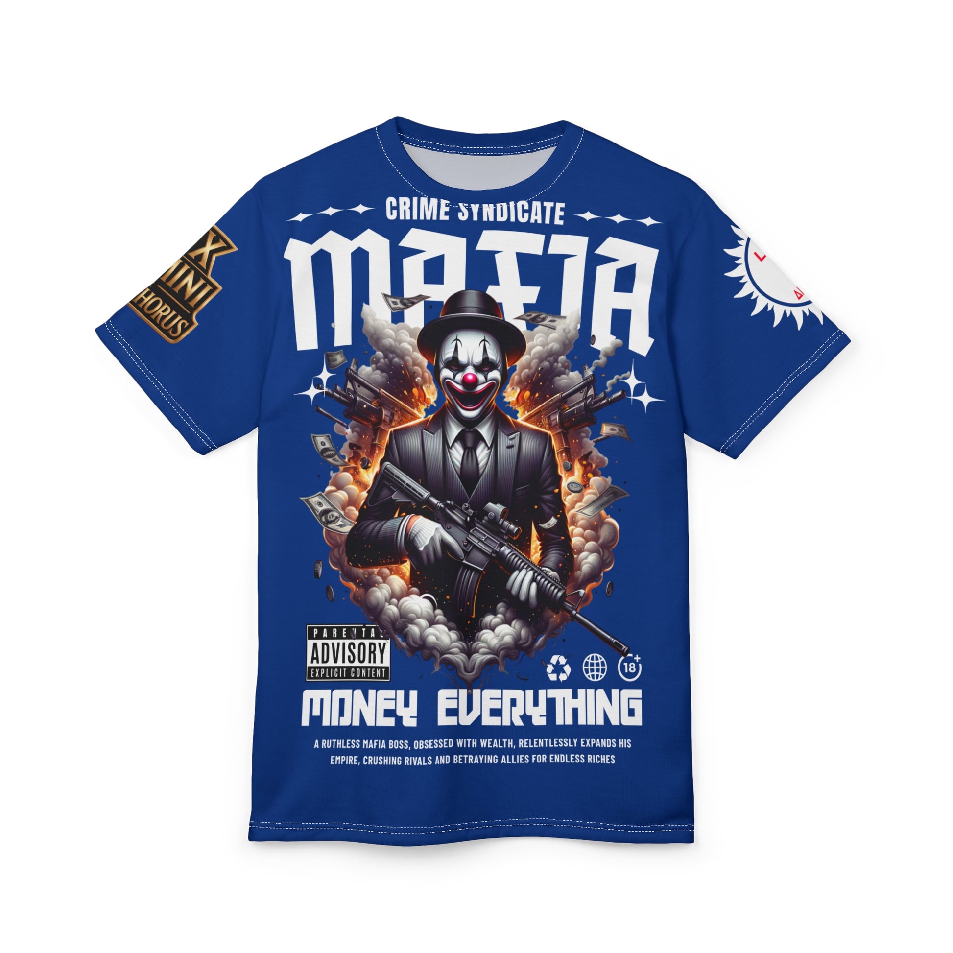 Mafia Crime Syndicate LD&P APPAREL Graphic Tee BLUE