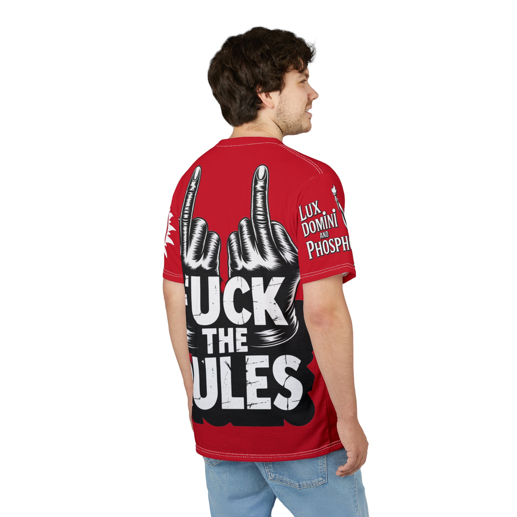 Red Fuck The Rules Unisex Cut & Sew Tee
