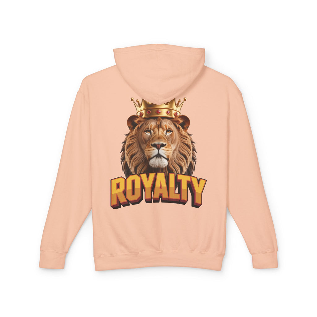 Royalty Lion Hooded Sweatshirt, Unisex Lightweight Pullover, King of the Jungle Sweatshirt, Animal Lover Gift, Cool Casual Wear