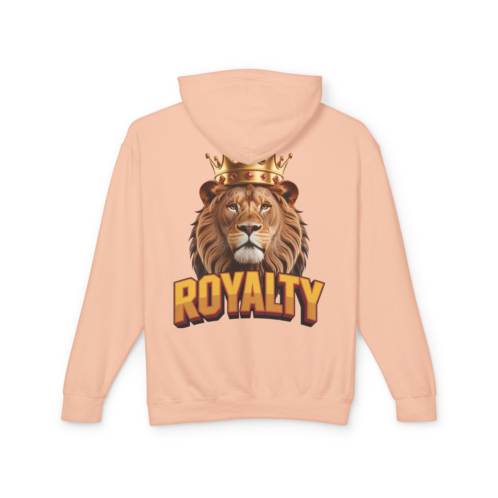 Royalty Lion Hooded Sweatshirt, Unisex Lightweight Pullover, King of the Jungle Sweatshirt, Animal Lover Gift, Cool Casual Wear
