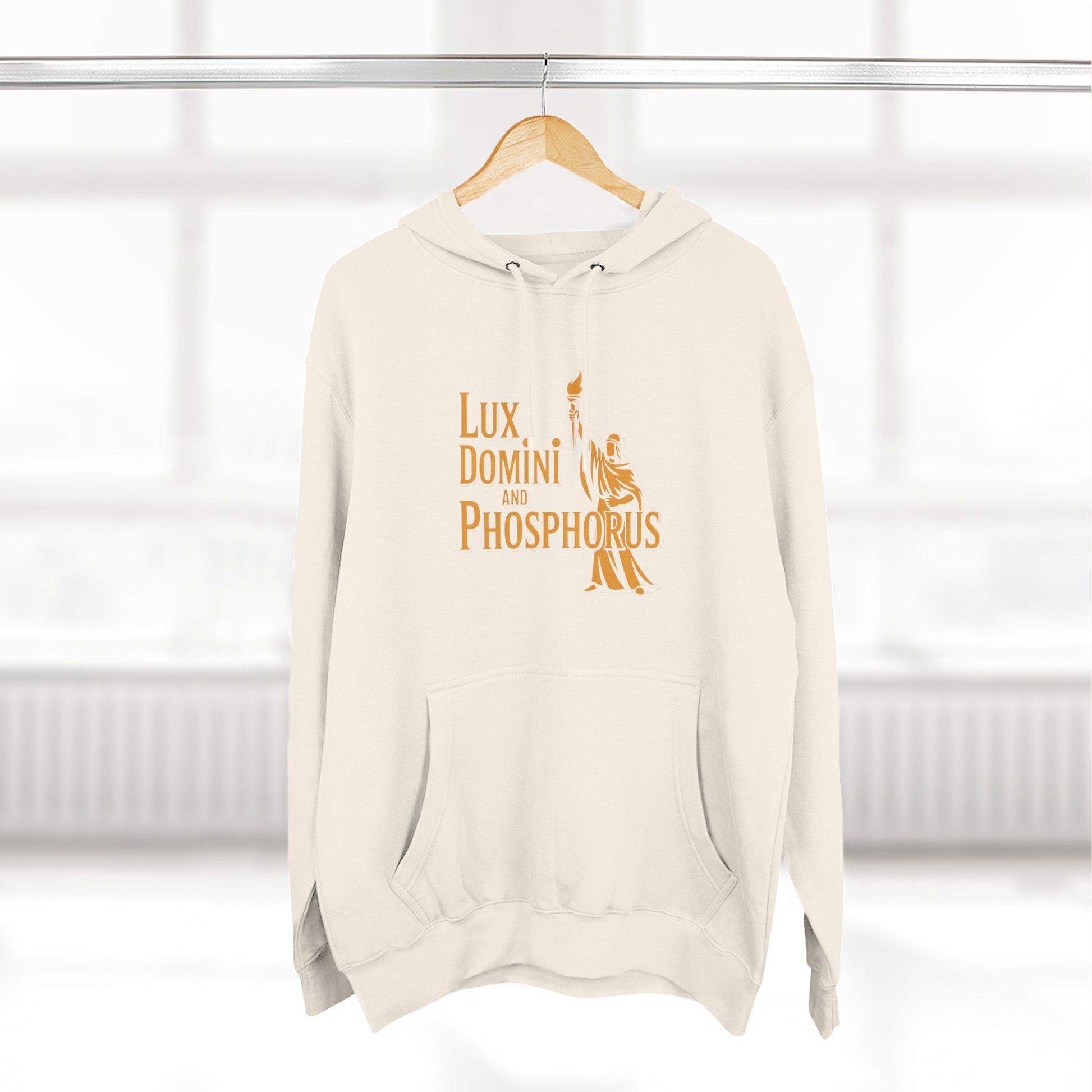 Fleece Hoodie Lux Domini and Phosphorus Apparel Design