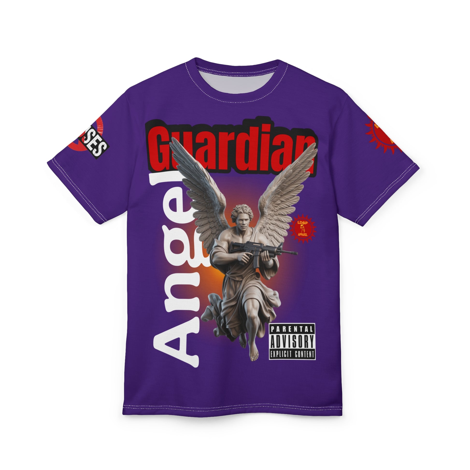 Guardian Angel Graphic Tee LD&P APPAREL Purple