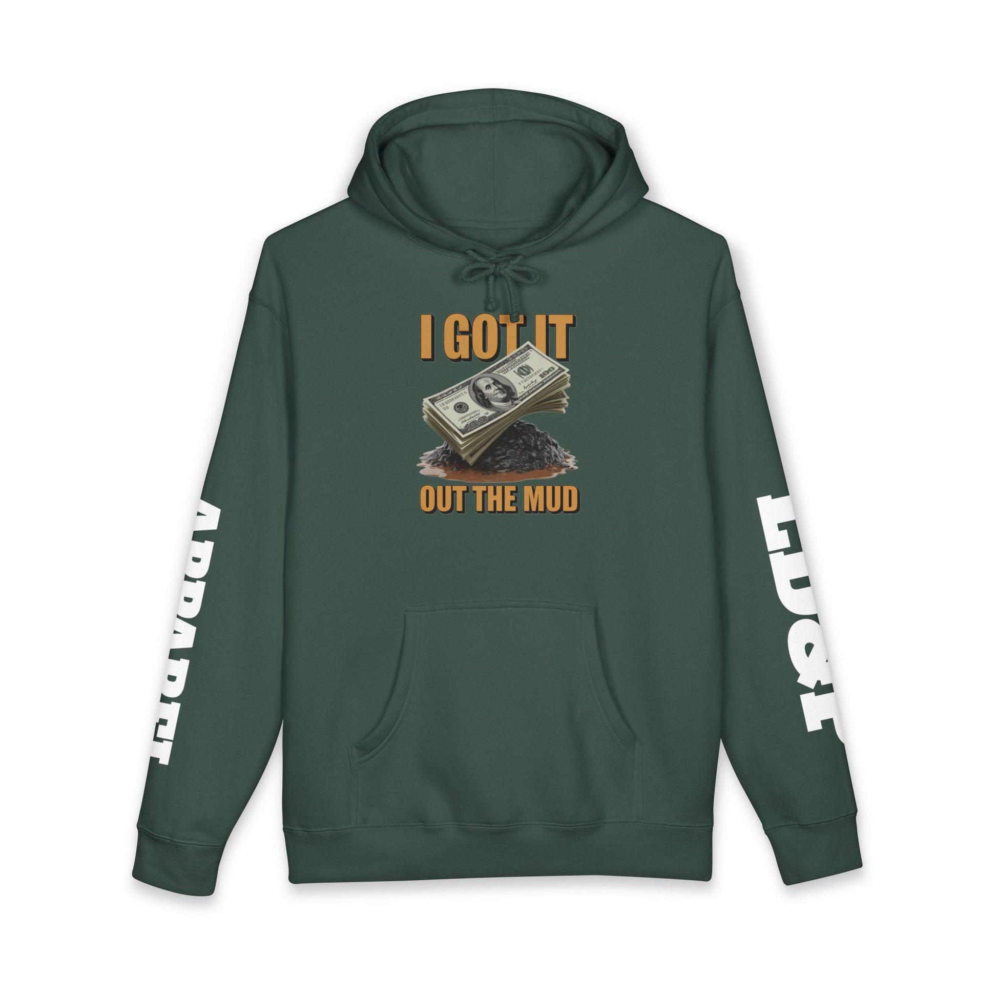 I Got It Out The Mud Hoodie — Money Stack Graphic Hoodie