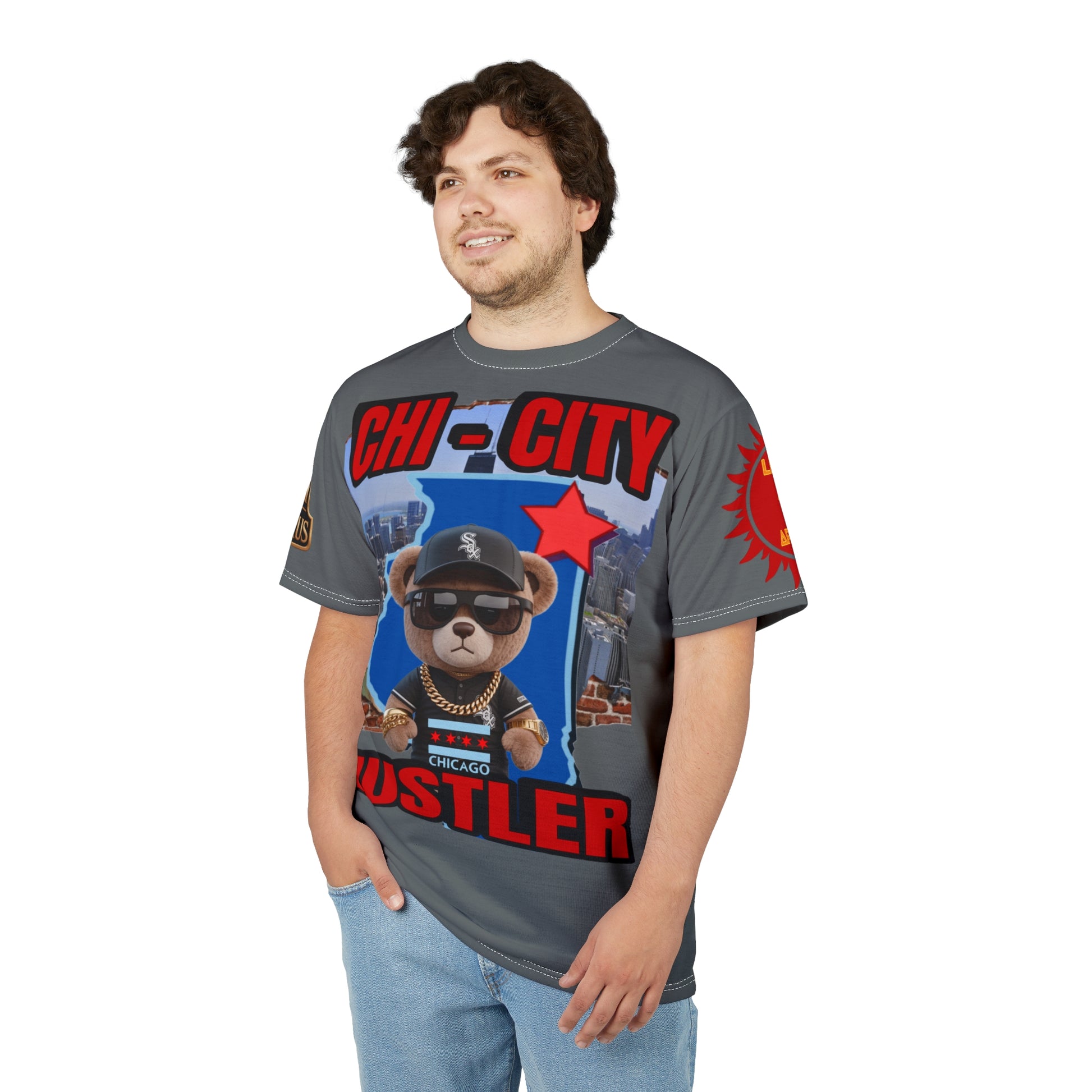 Chi-City Hustler Cut & Sew Tee — LD&P Apparel Grey