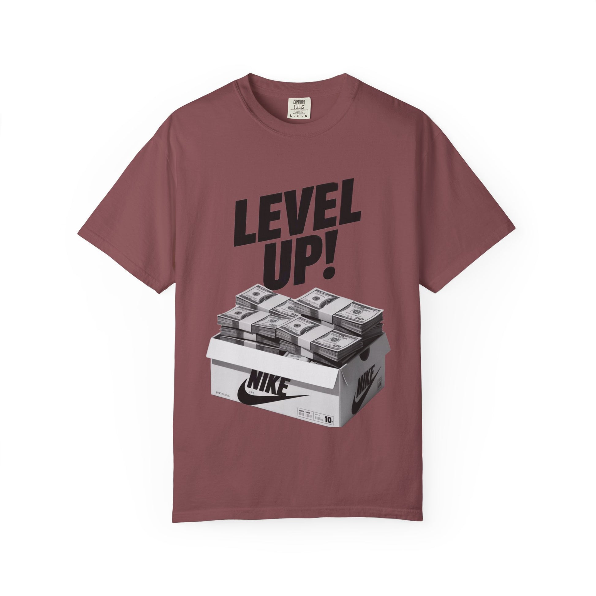 Garment-Dyed T-shirt Level Up Design