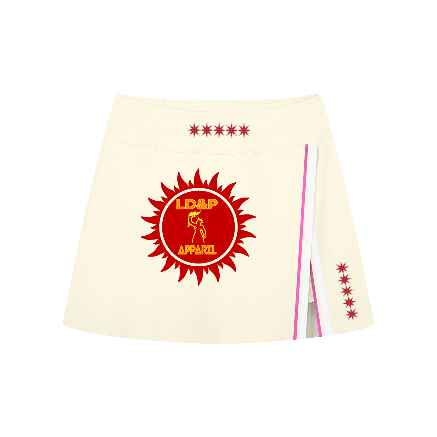 Women's A-Line Contrast Panel Slit LD&P APPAREL Skirt