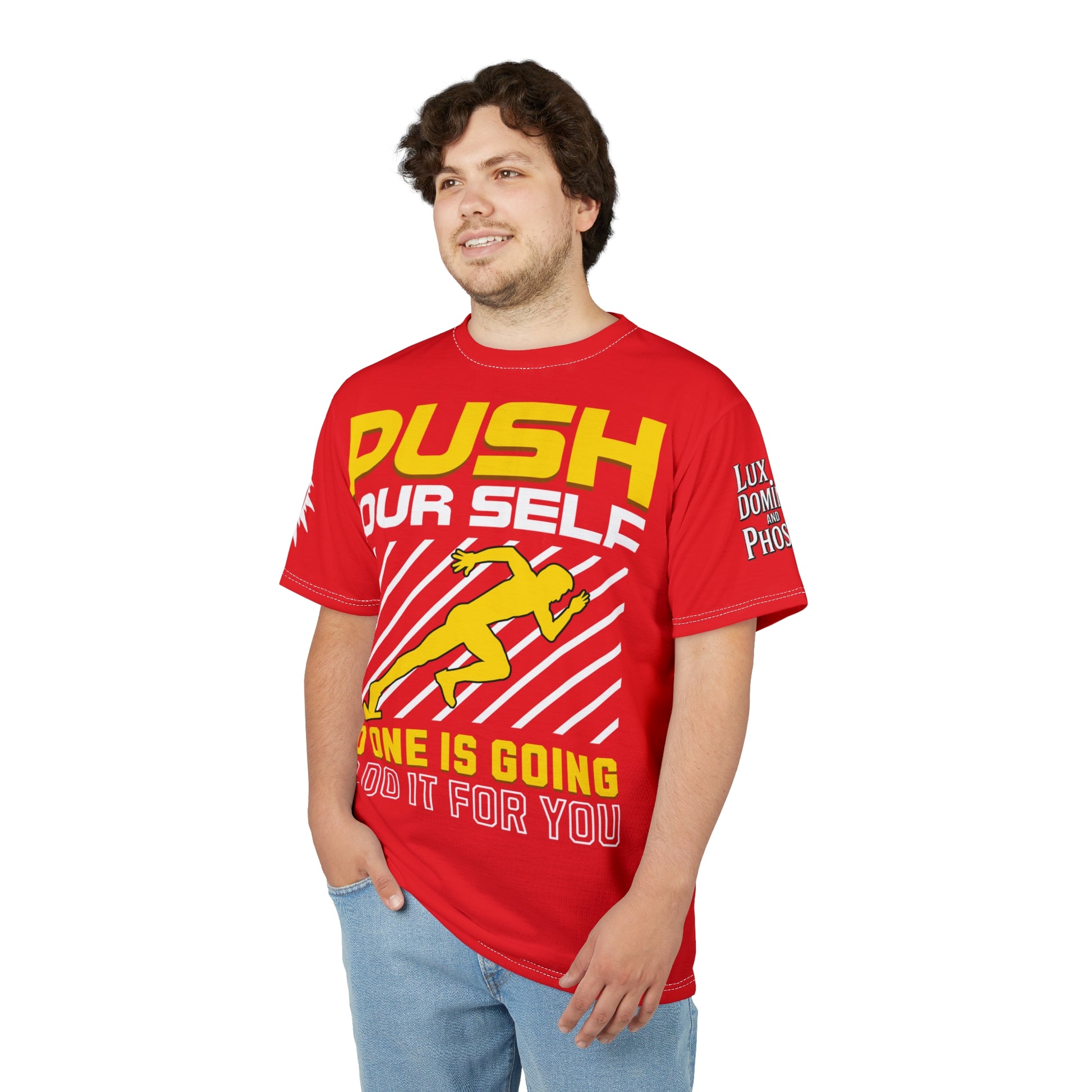 Push Yourself Graphic Tee LD&P APPAREL DESIGN Red