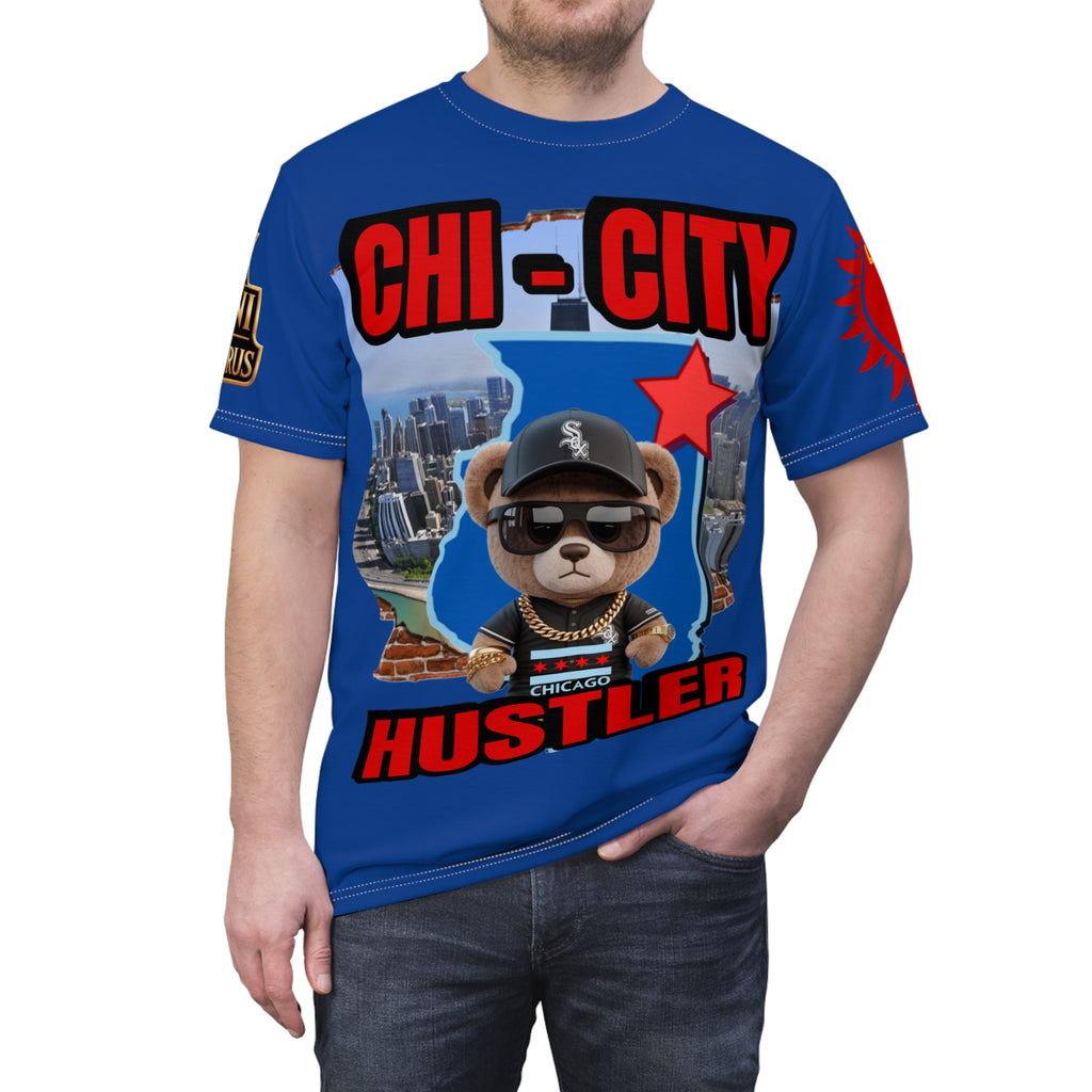 Chi-City Hustler Cut & Sew Tee — LD&P Apparel Blue