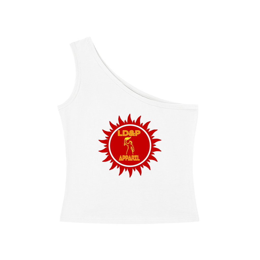 Women's One-Shoulder Crop T-Shirt LD&P APPAREL