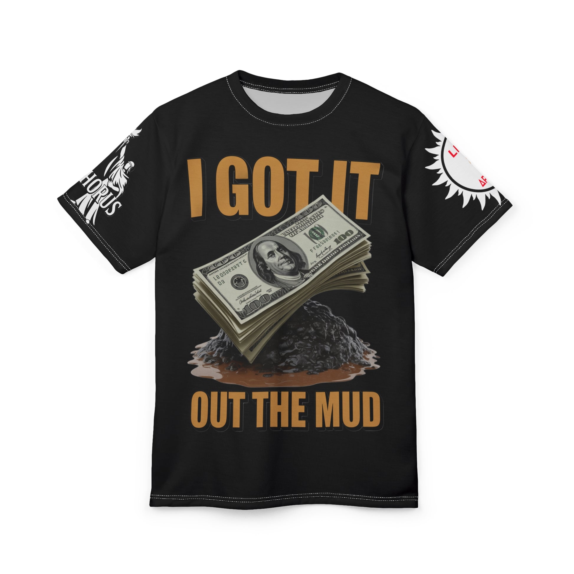 'Black' I Got it out the mud  Tee - Lux Domini and Phosphorus LD&P Apparel Design