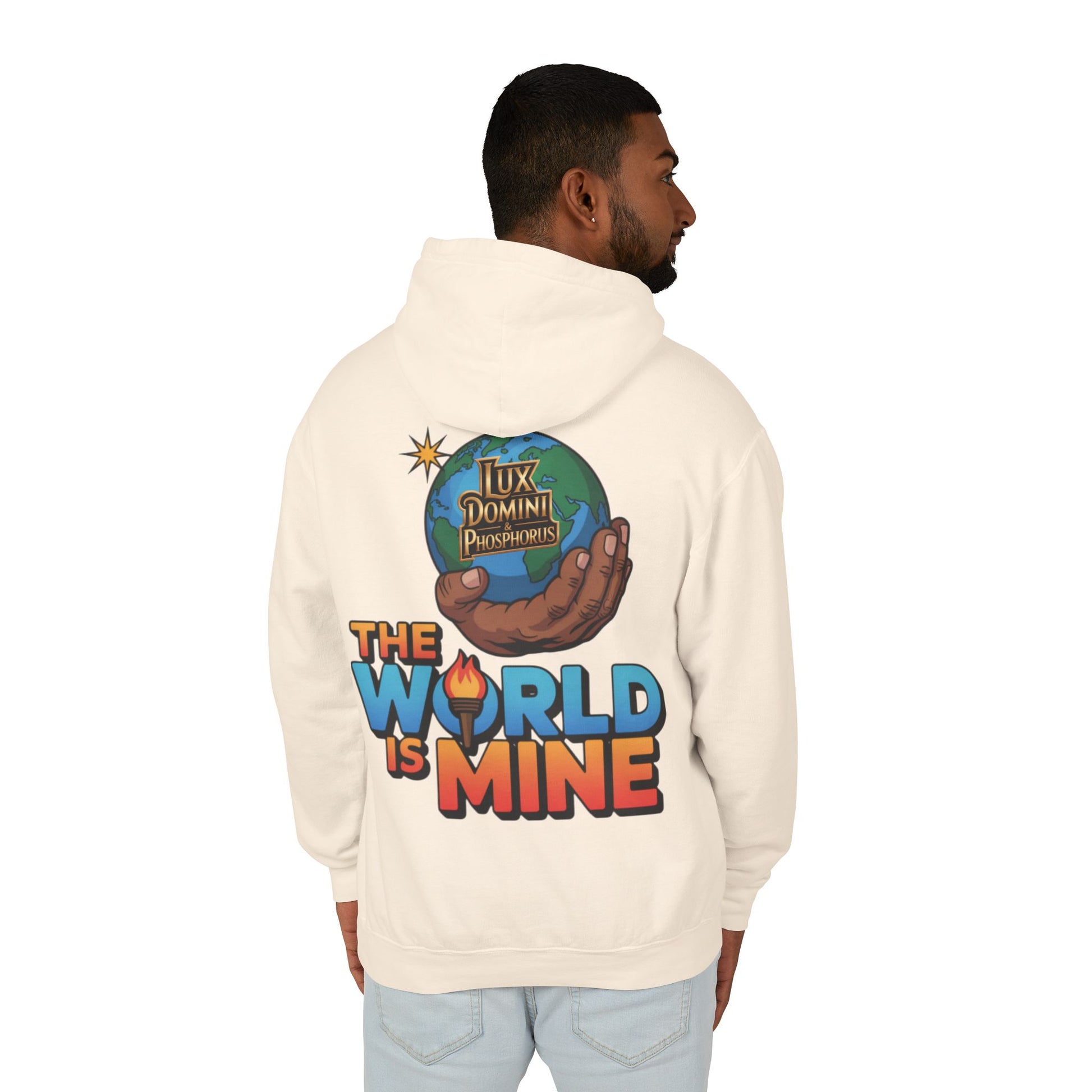 The World Is Mine Hooded Sweatshirt, Unisex Lightweight Pullover, King of the Jungle Sweatshirt, Animal Lover Gift, Cool Casual Wear