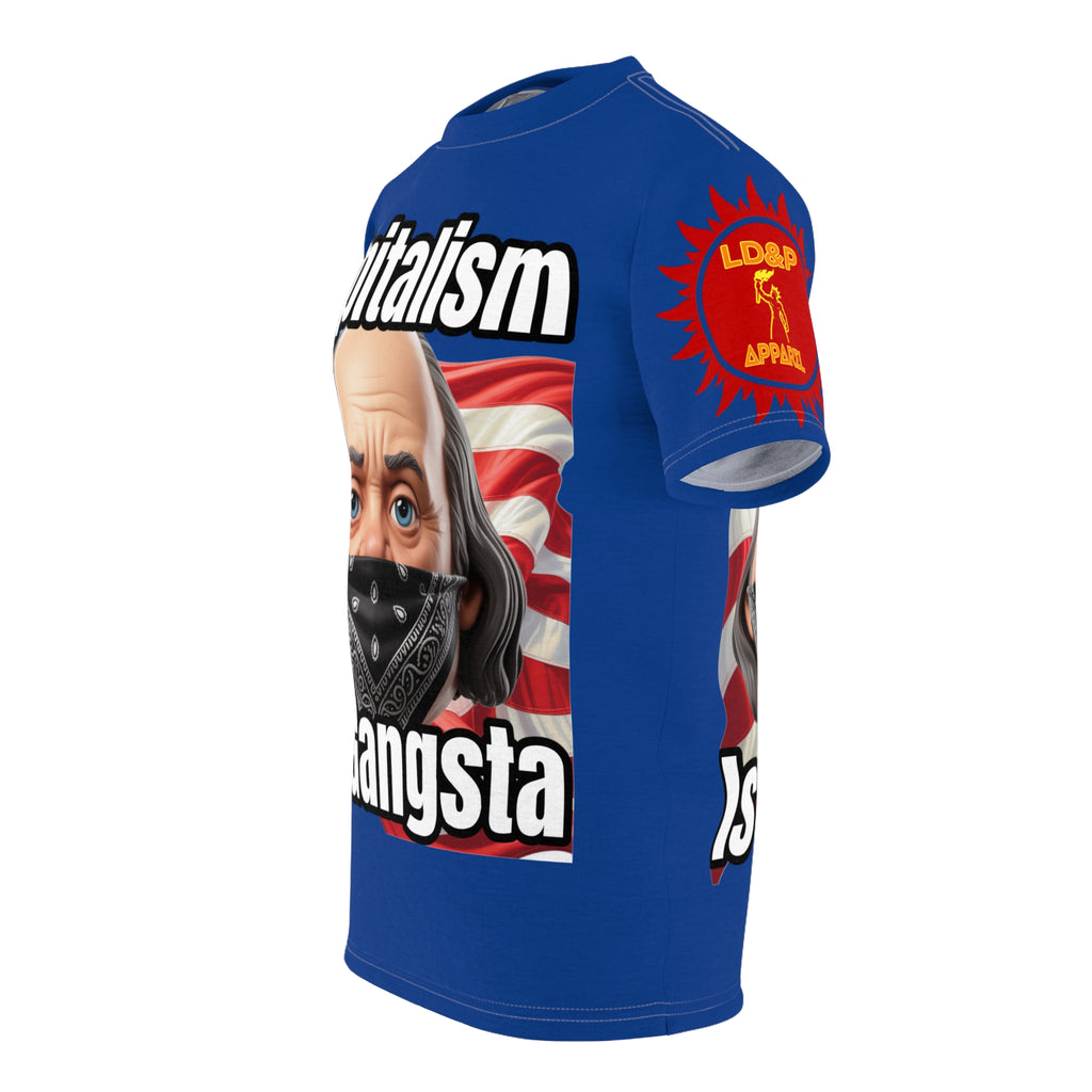 Capitalism Unisex Cut & Sew Tee blue