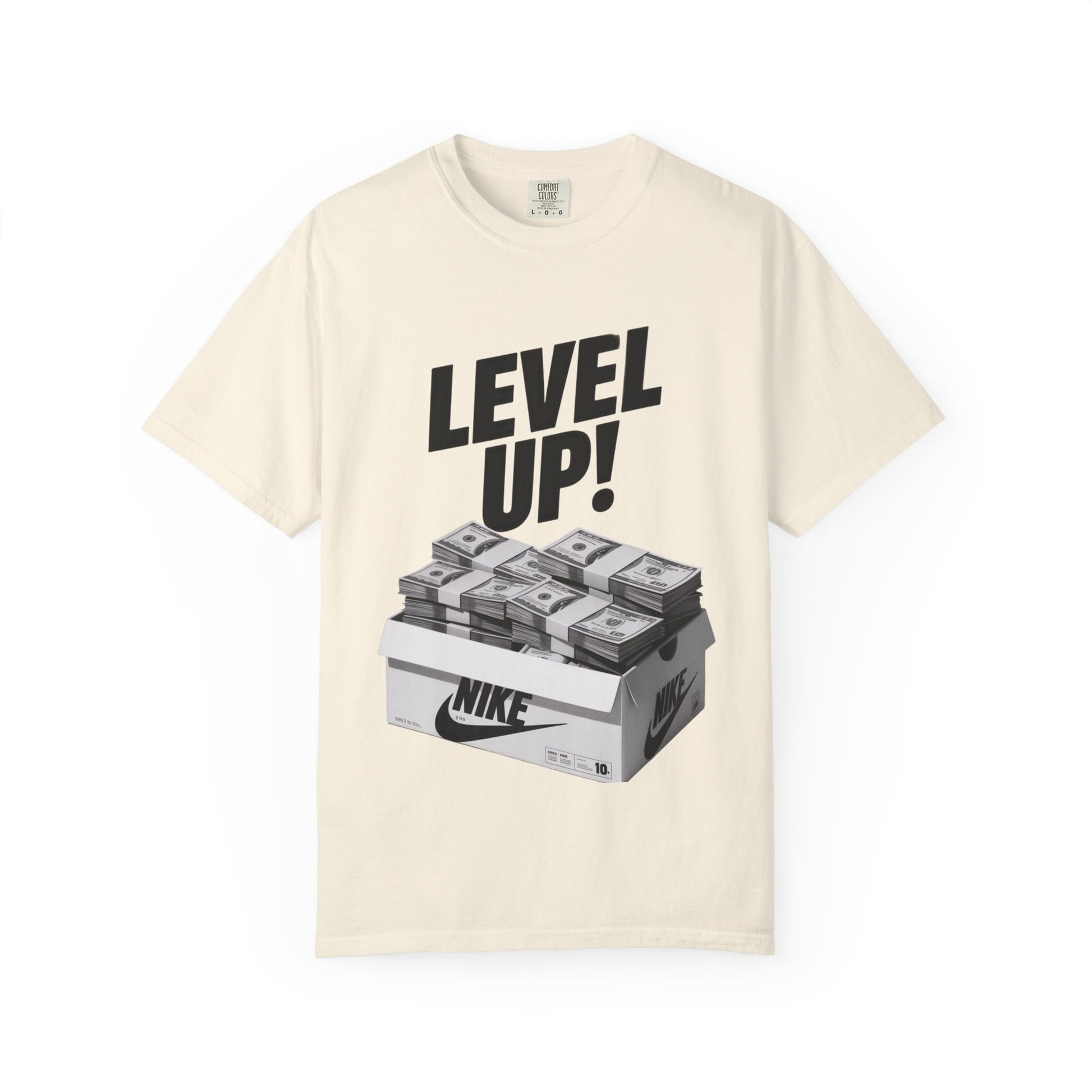 Garment-Dyed T-shirt Level Up Design