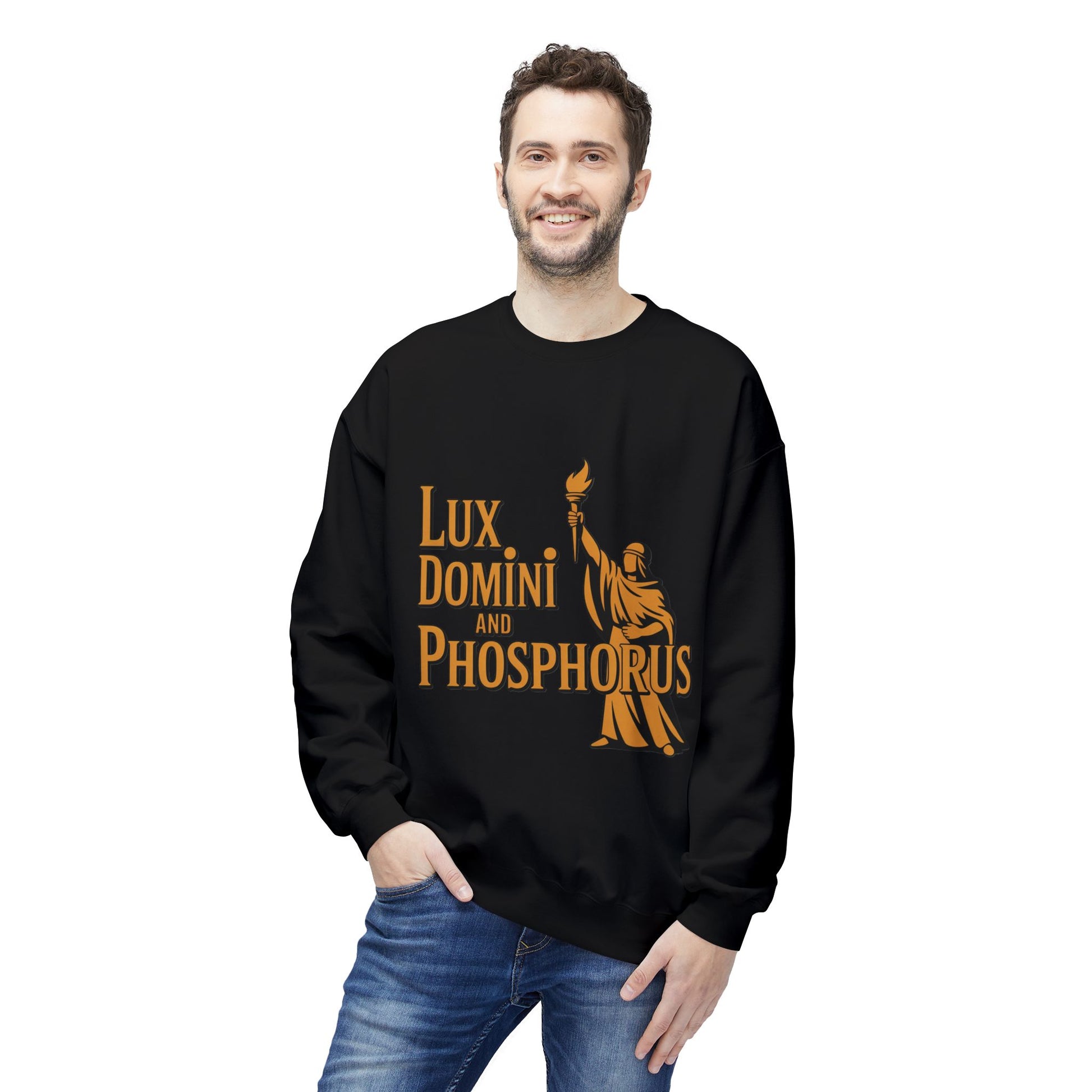 "Lux Domini and Phosphorus" crew-neck sweatshirt